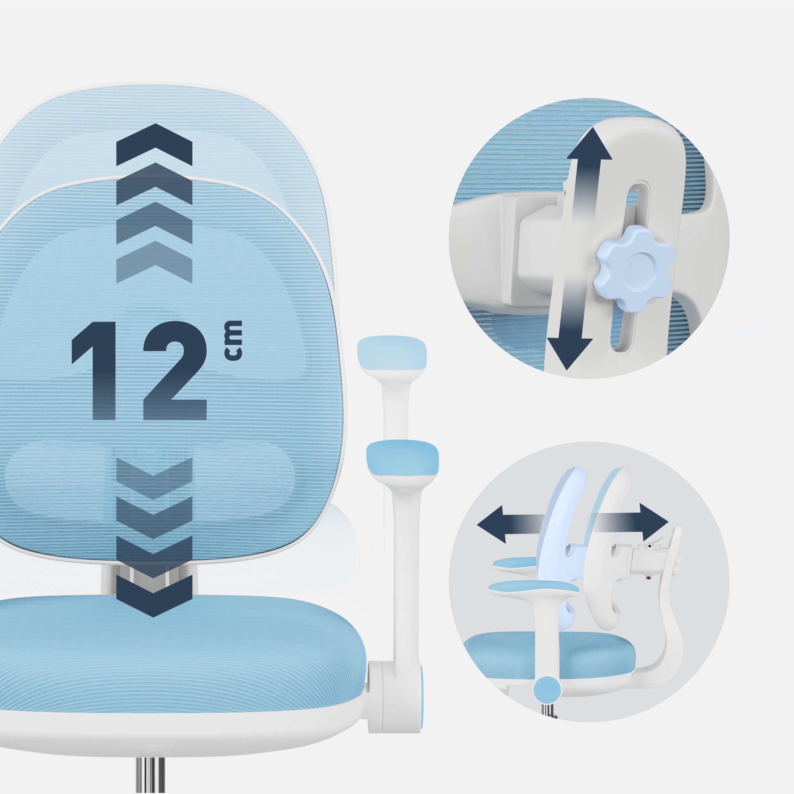 Ergonomická dětská židle k psacímu stolu Mark Adler Junior 3.6 Blue