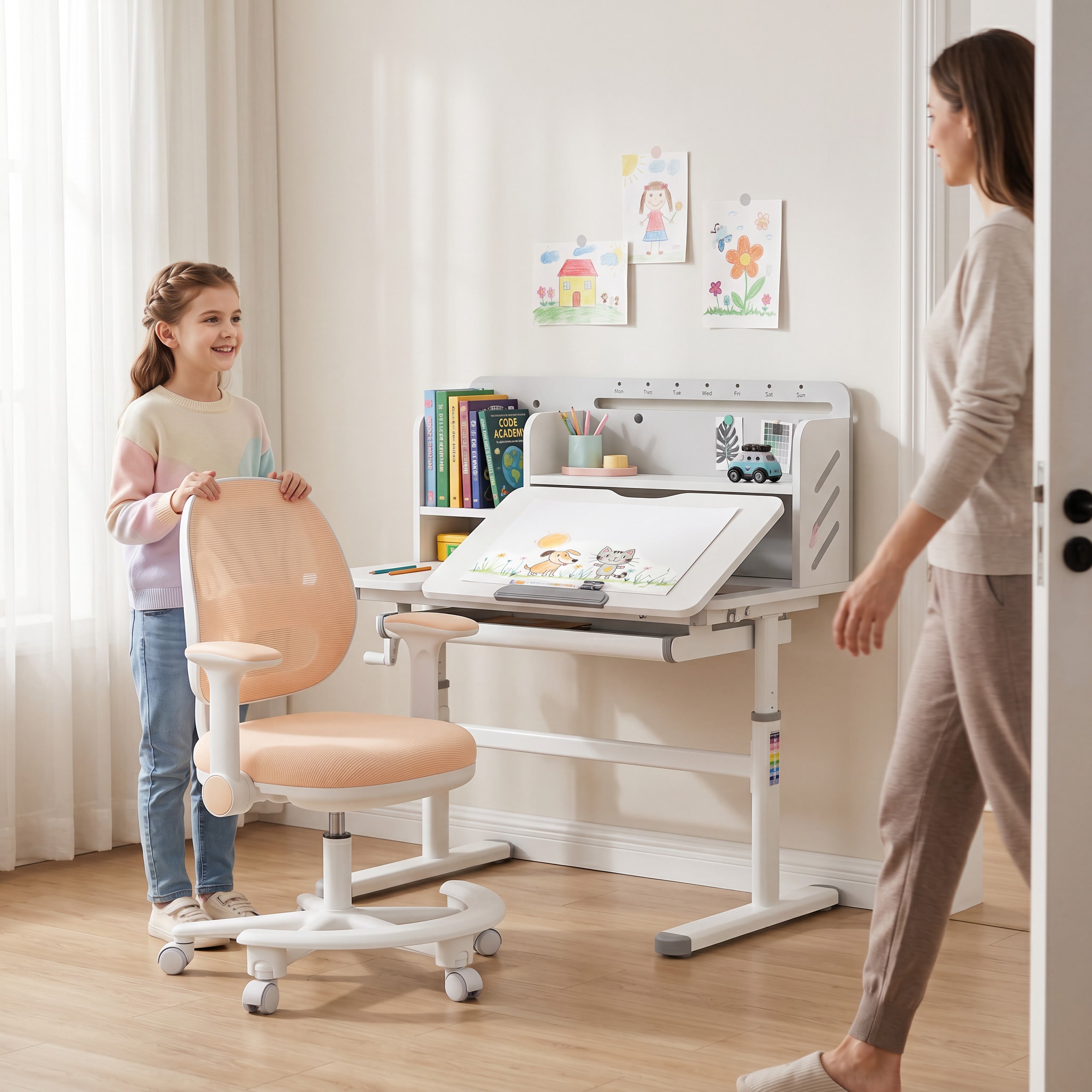 Ergonomická dětská židle k psacímu stolu Mark Adler Junior 3.6 Beige
