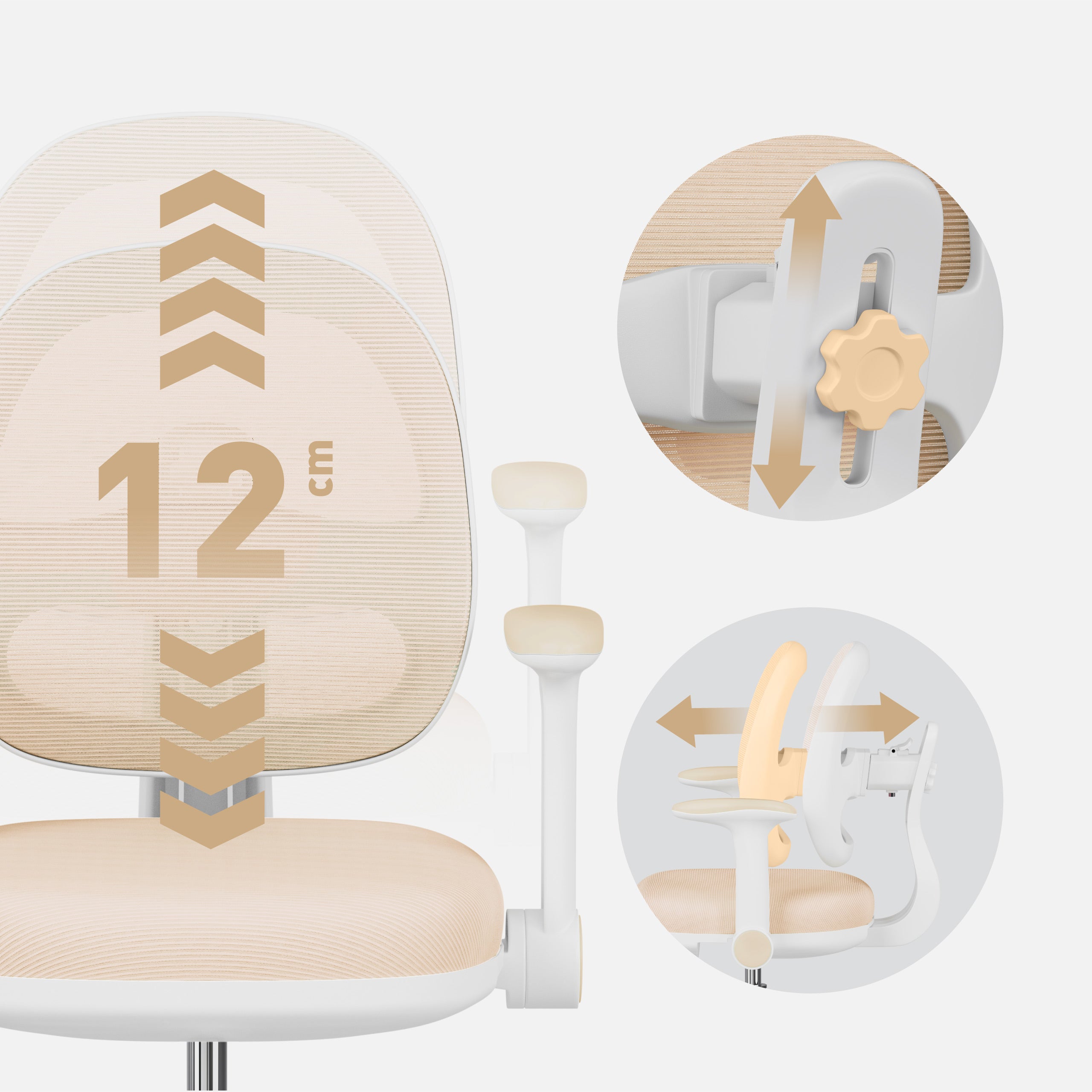 Ergonomická dětská židle k psacímu stolu Mark Adler Junior 3.6 Beige