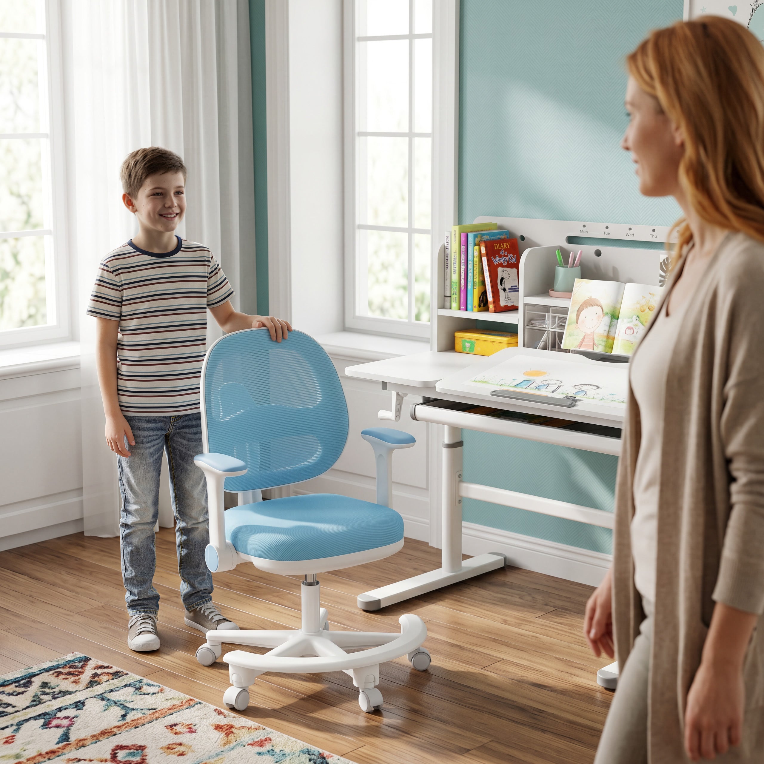 Ergonomická dětská židle k psacímu stolu Mark Adler Junior 3.6 Blue