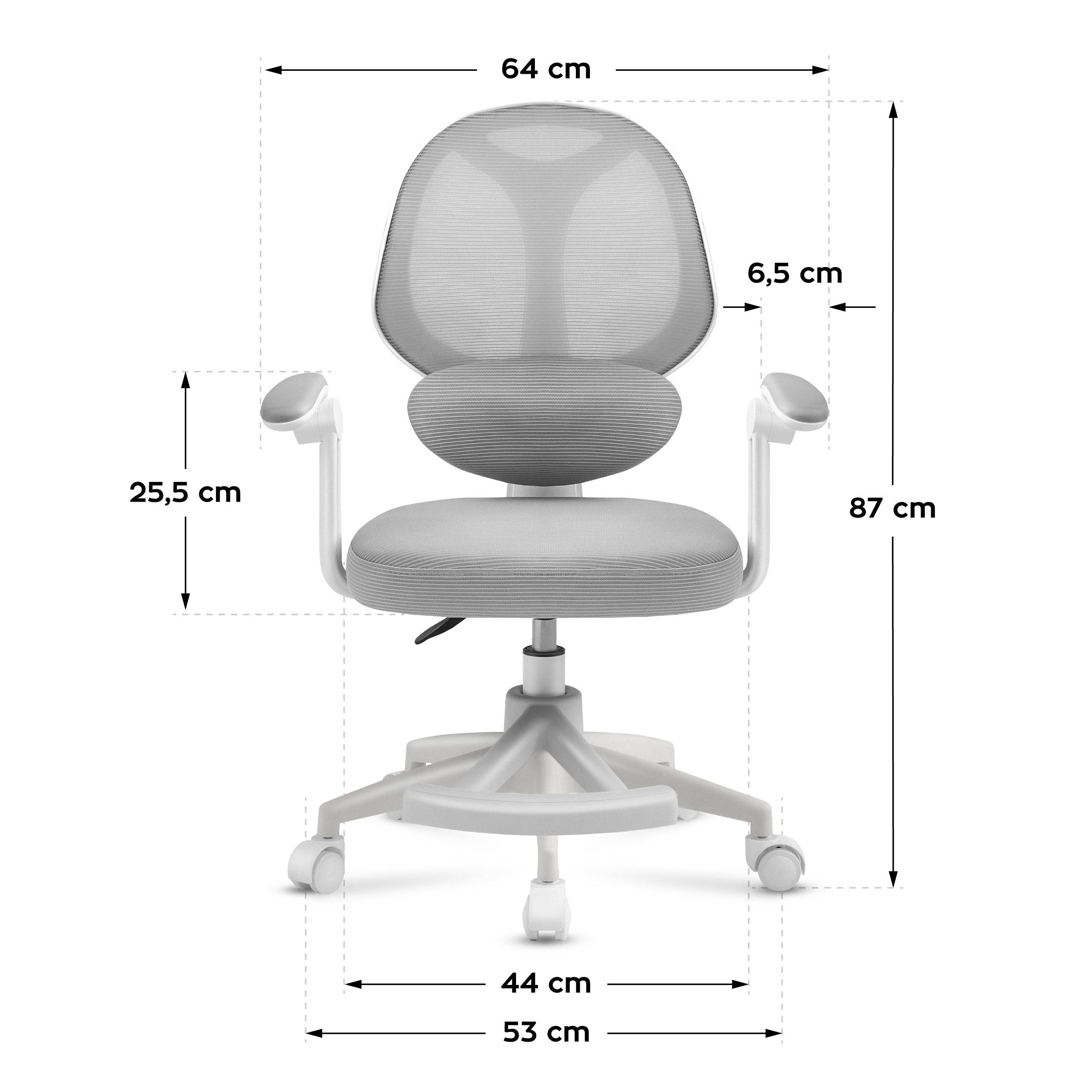 Dětská kancelářská židle Mark Adler Junior 4.5 šedá