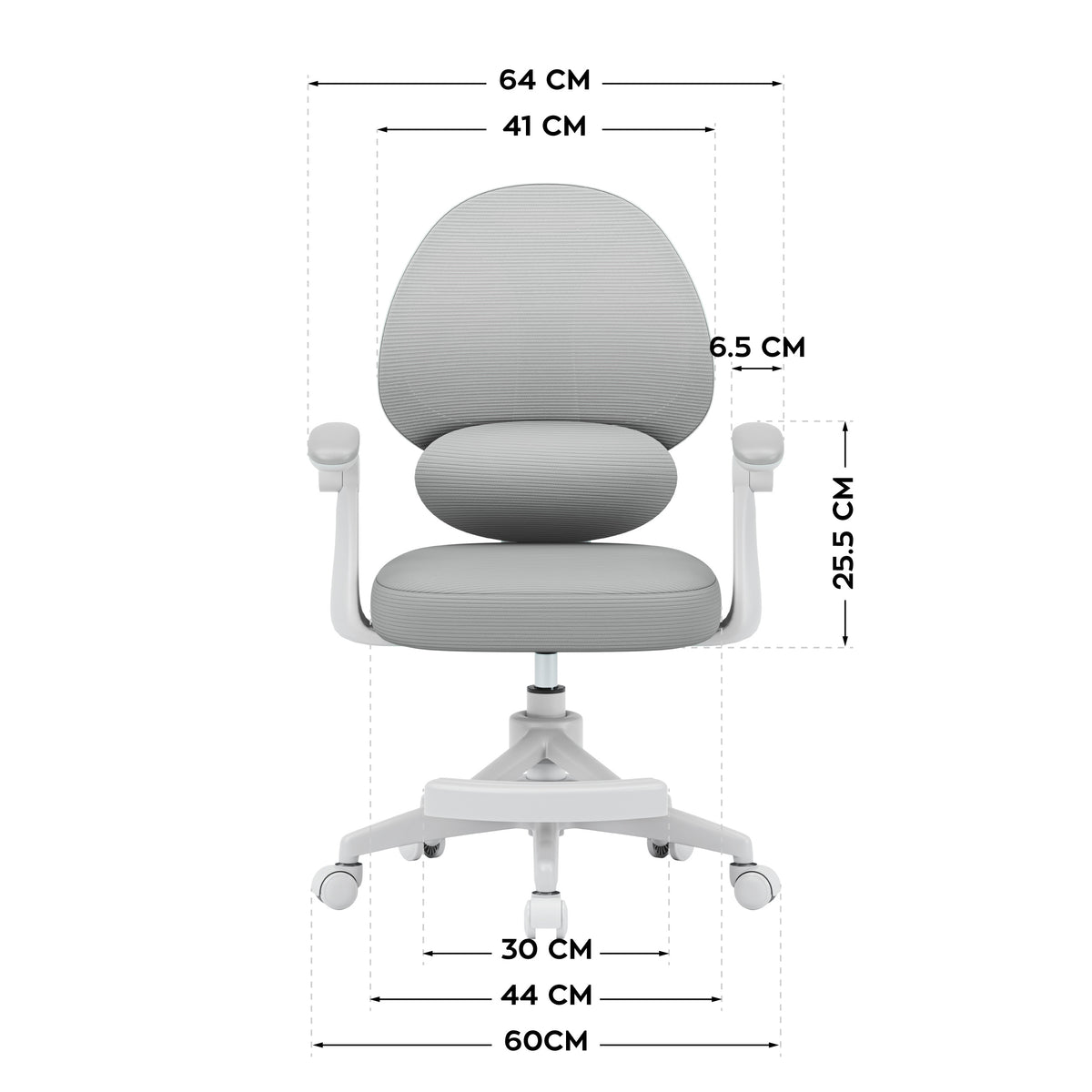 Dětská kancelářská židle Mark Adler Junior 4.5 šedá