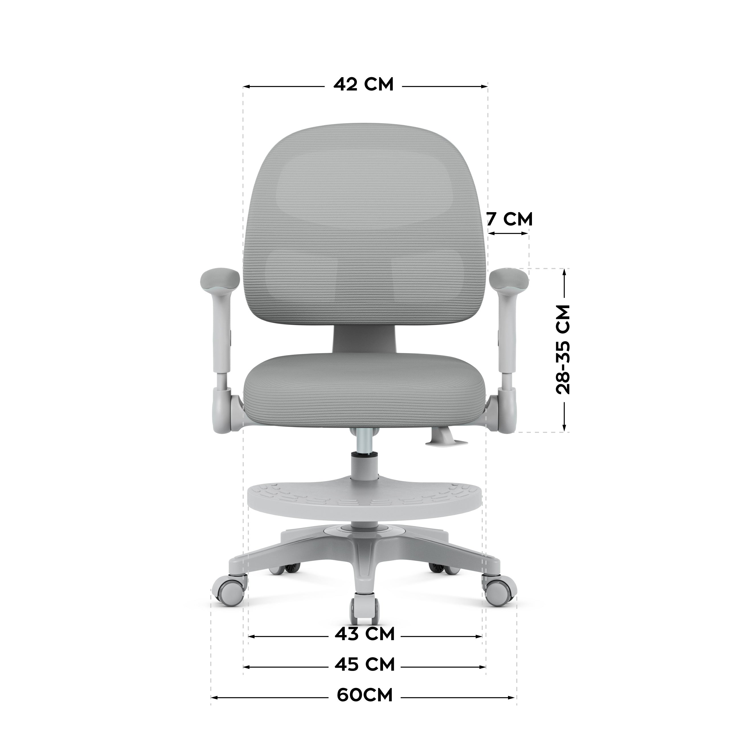Otočná židle Mark Adler JUNIOR 5.0 šedá 