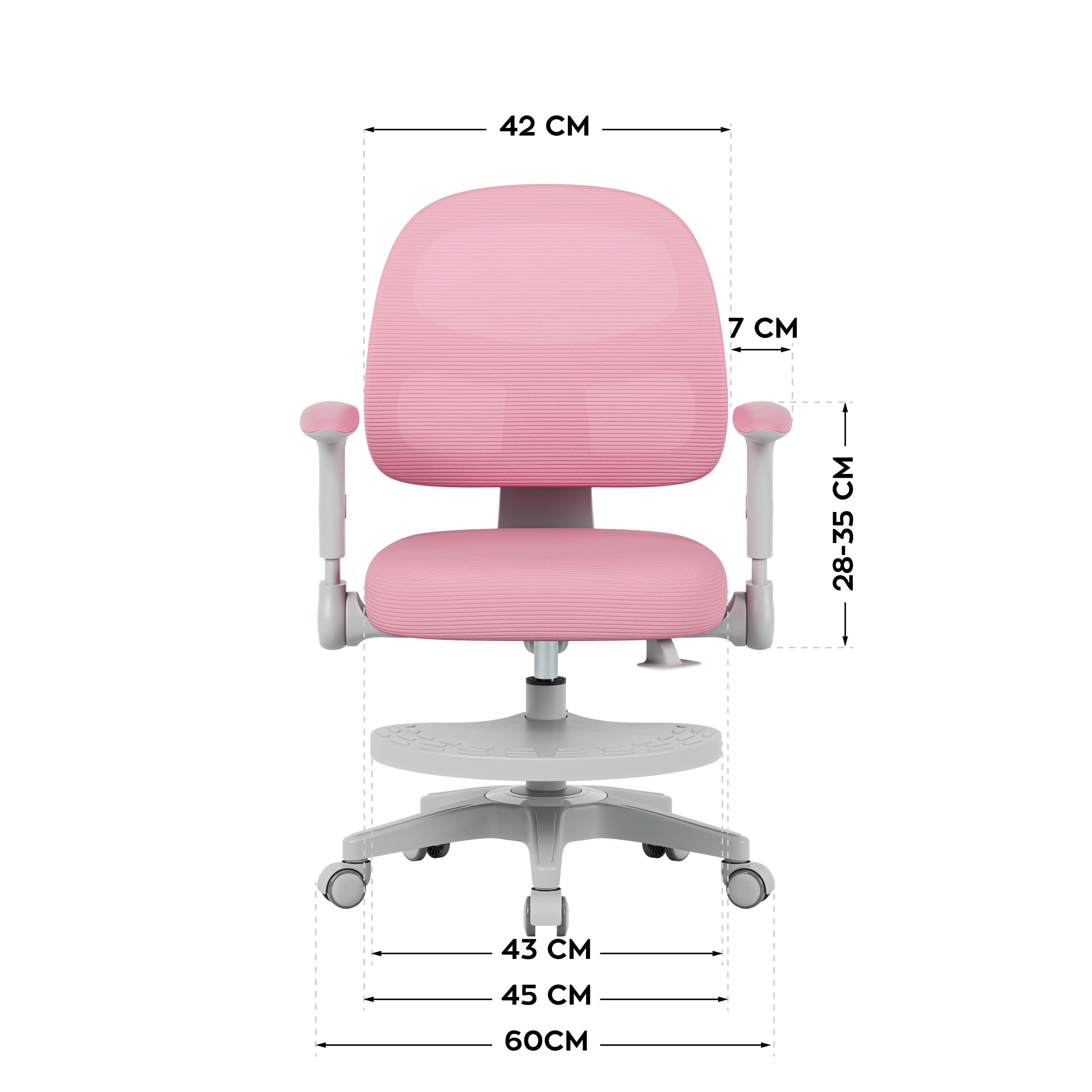 Otočná židle Mark Adler JUNIOR 5.0 růžová 