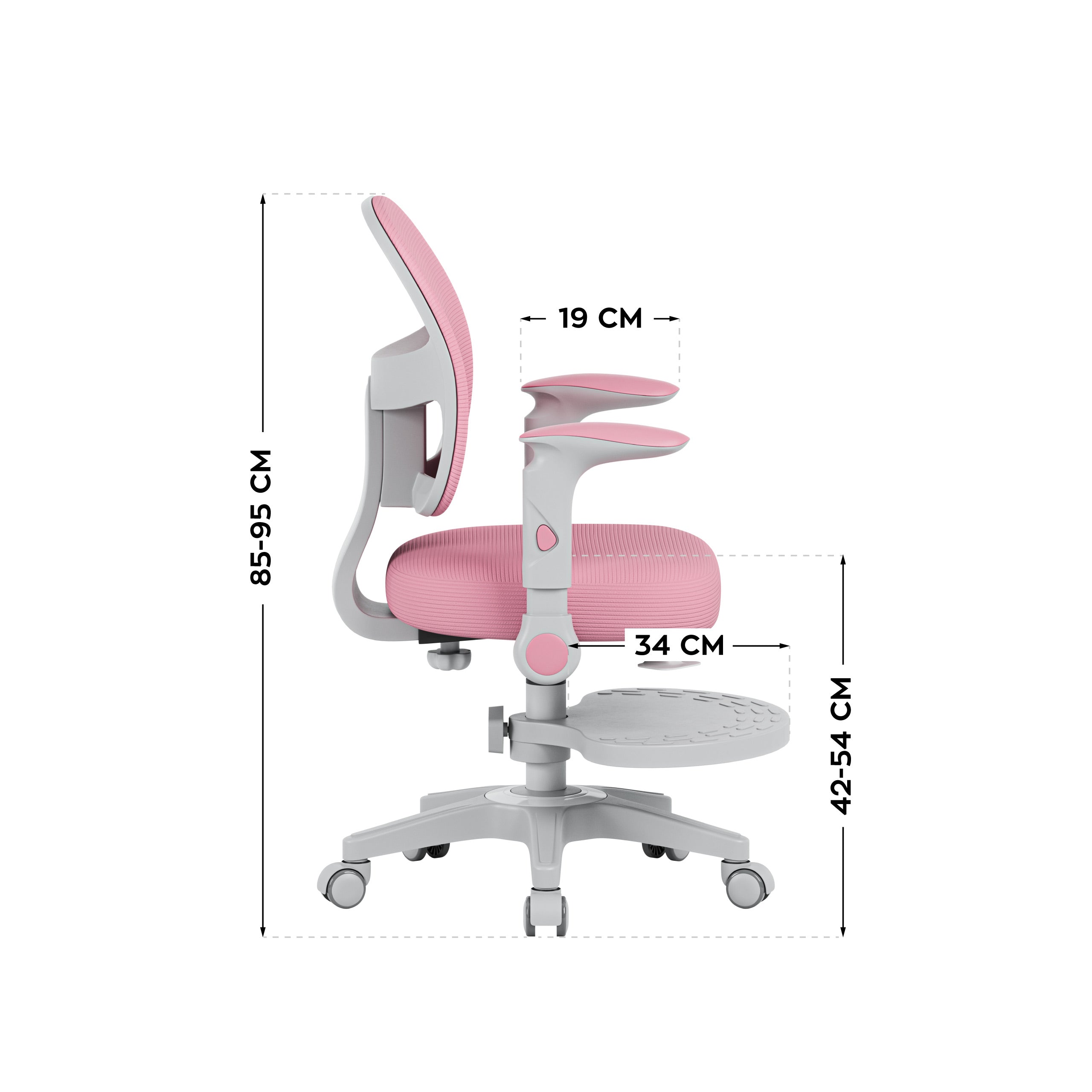 Otočná židle Mark Adler JUNIOR 5.0 růžová 