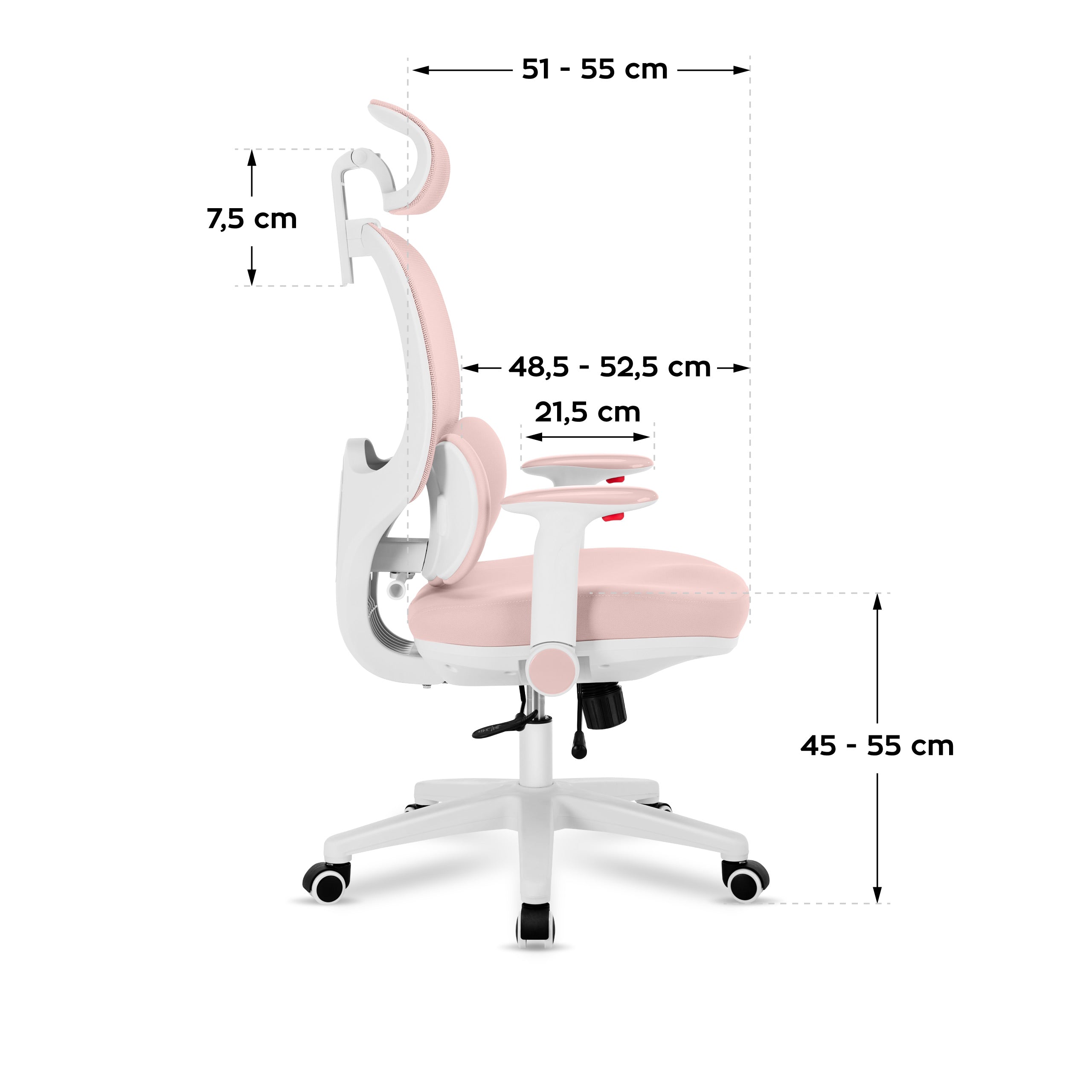 Dětská ergonomická židlička Mark Adler Junior 6.3 růžová