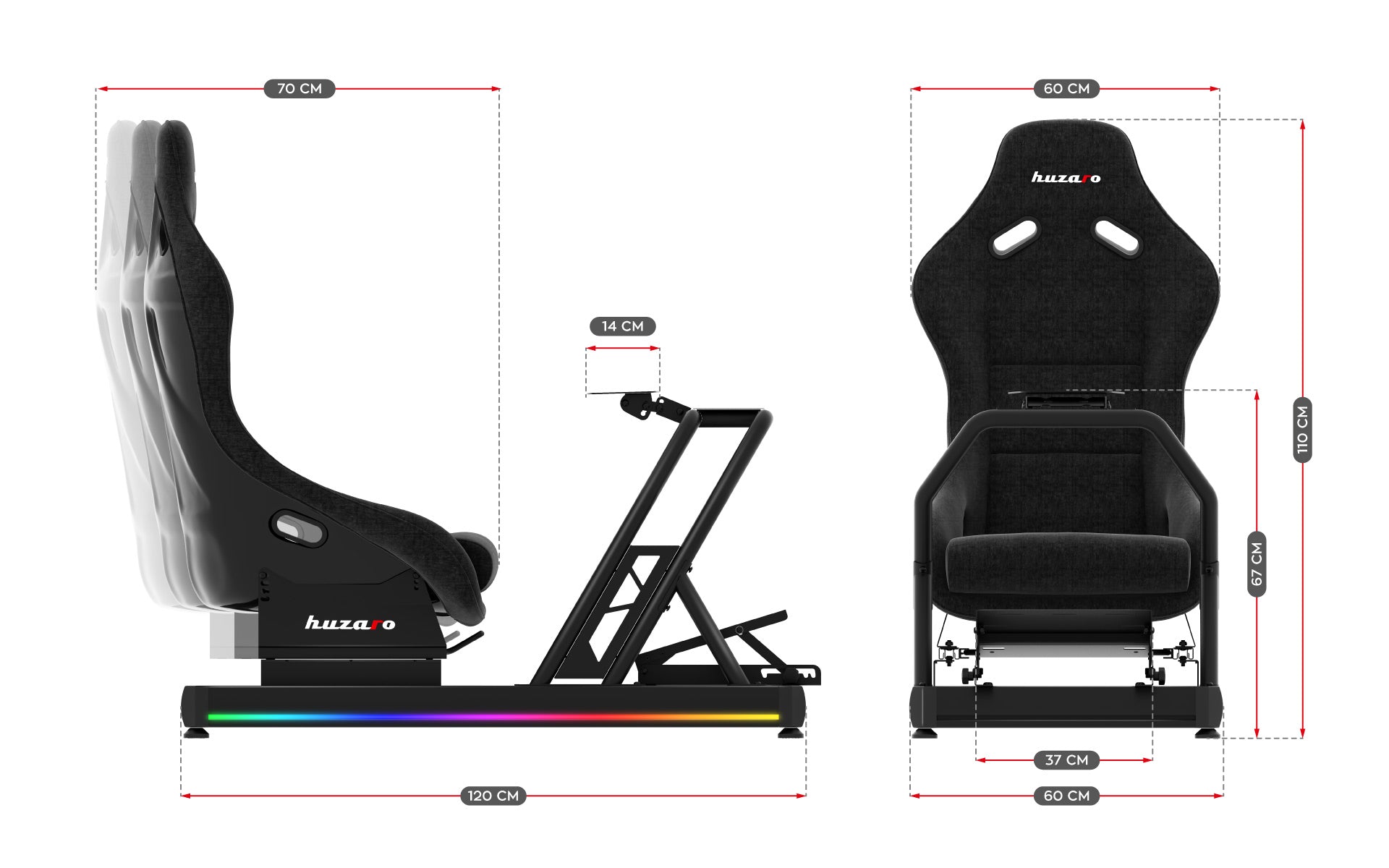 Kokpit pro simulátor závodů Huzaro Speed ​​​​9.0 