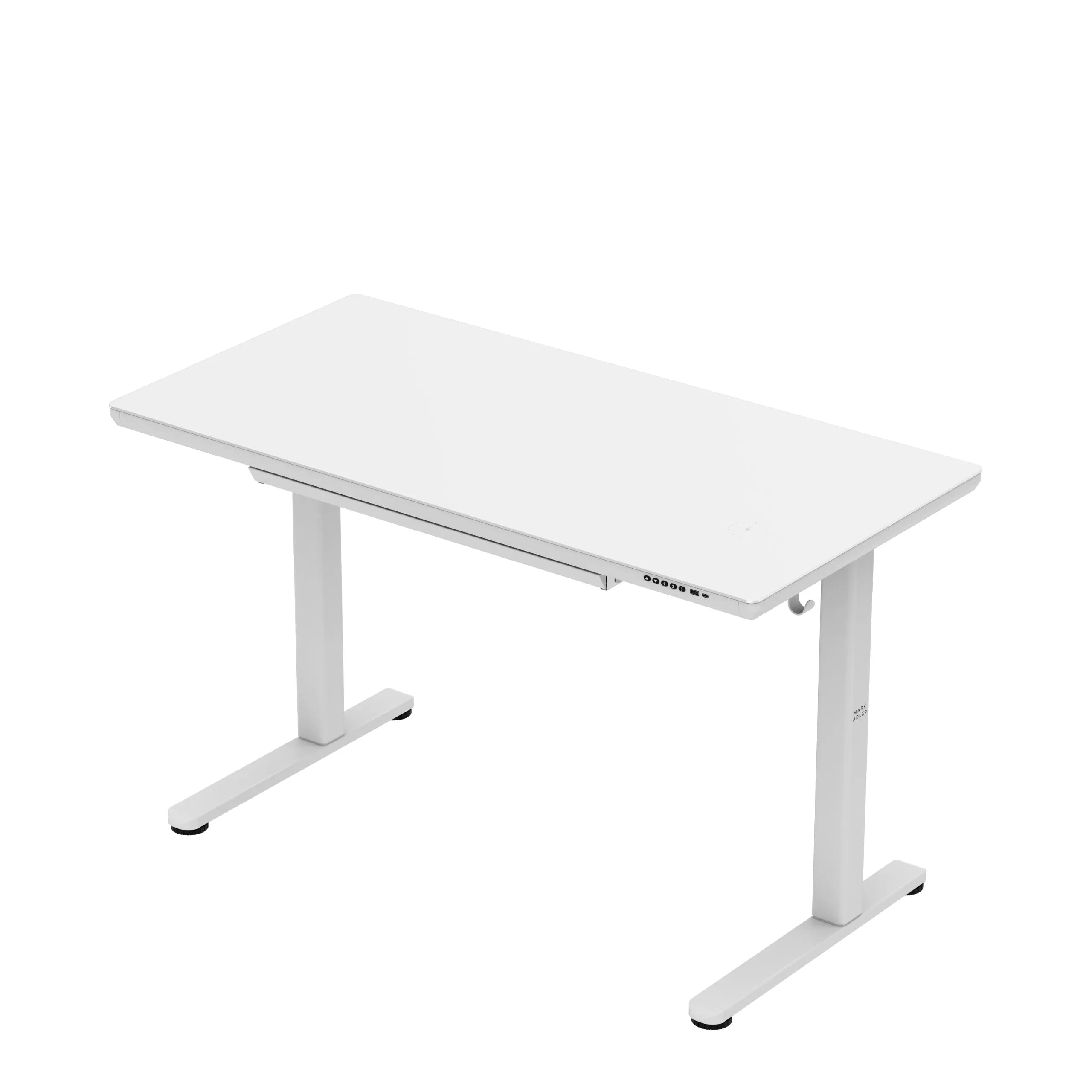 Elektrický stůl Mark Adler Leader 8.5 bílý se skleněnou deskou 