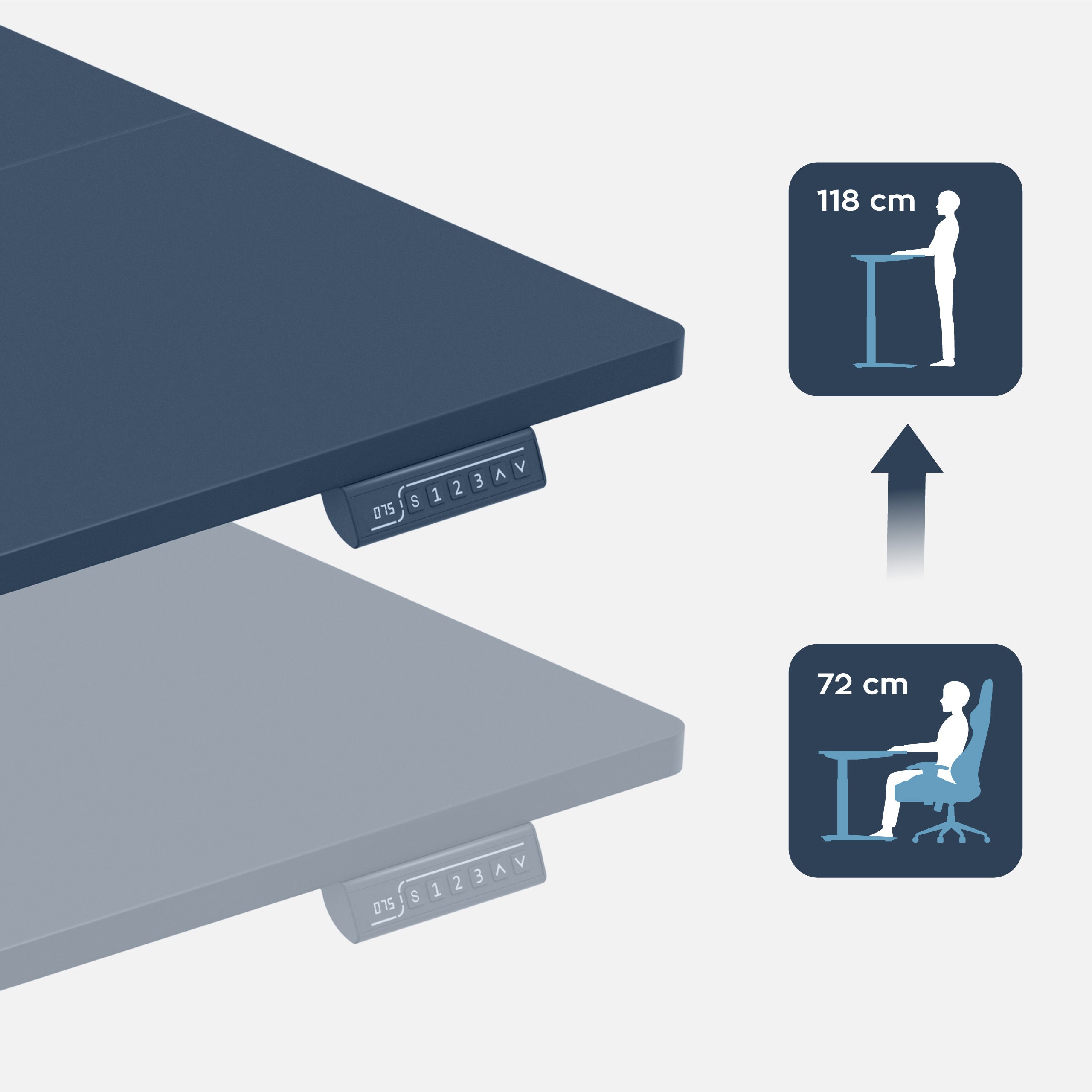 Mark Adler Leader 7.6 Černý elektrický stůl 160 cm 