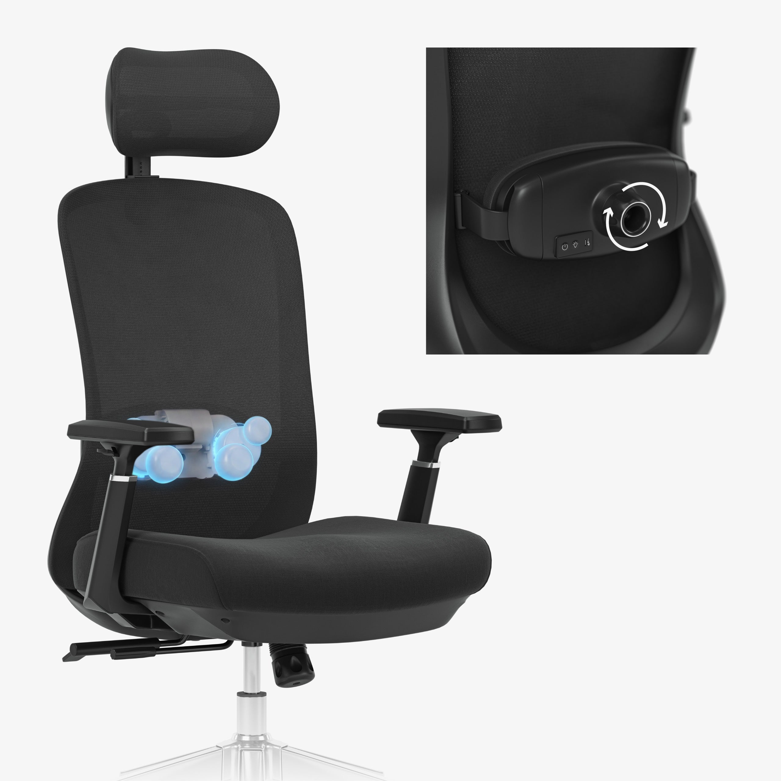 Kancelářské křeslo s masáží Mark Adler Leadpro 6.0 Black