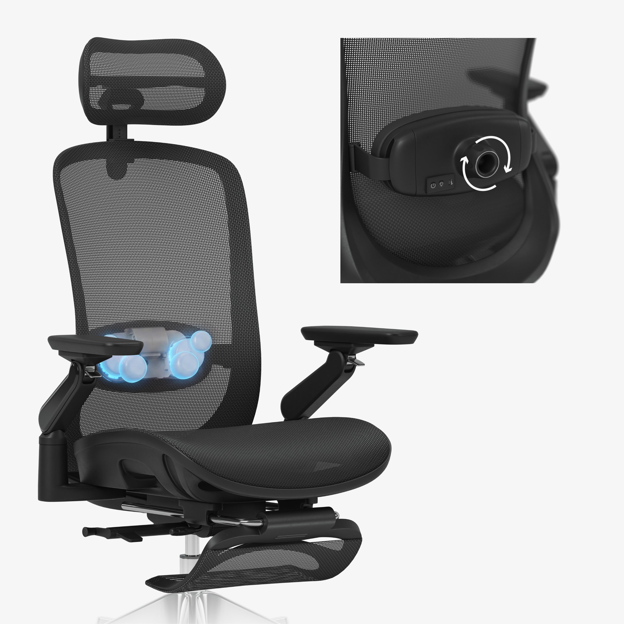Ergonomické křeslo s masáží Mark Adler Leadpro 8.7 Black