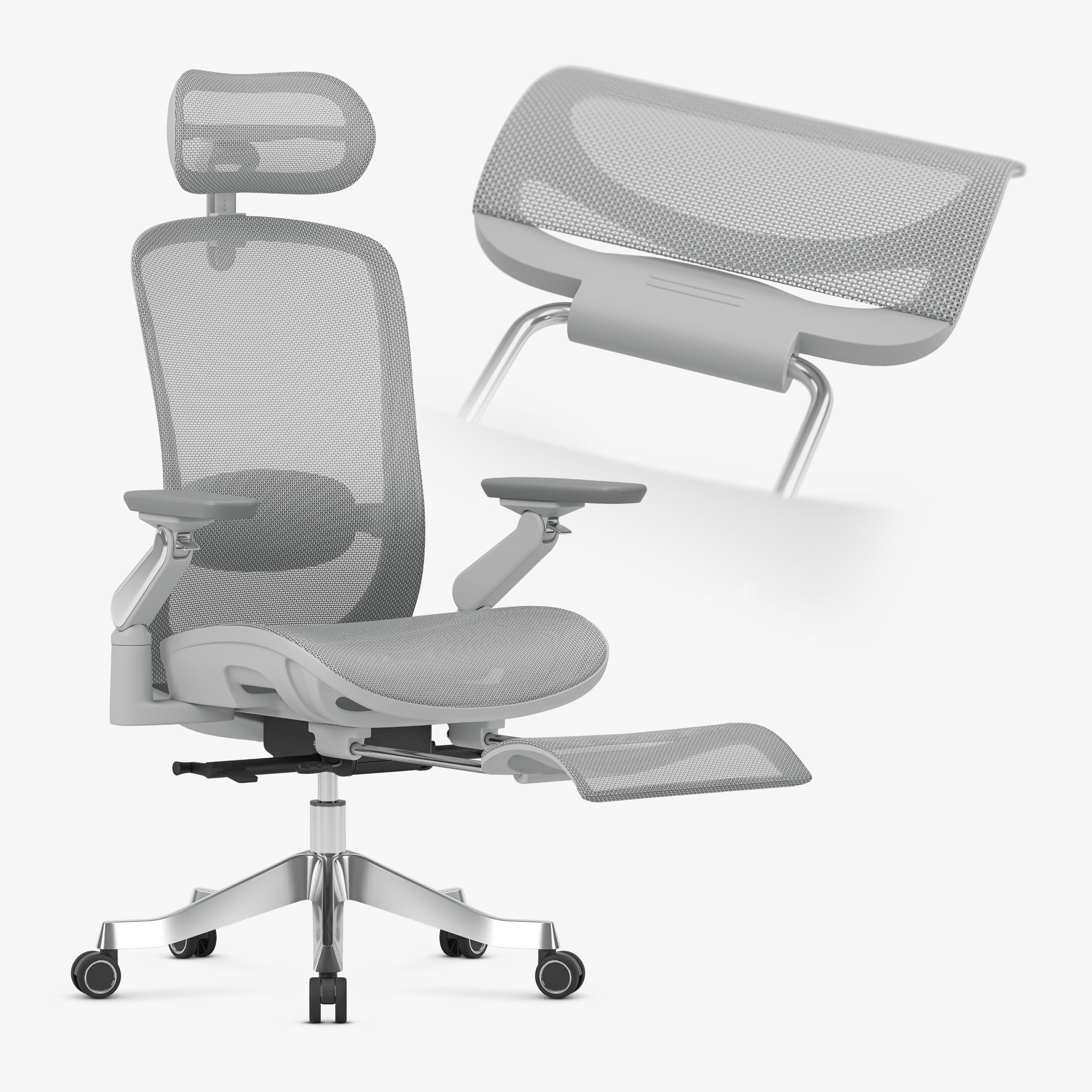 Ergonomické křeslo s masáží Mark Adler Leadpro 8.7 Grey