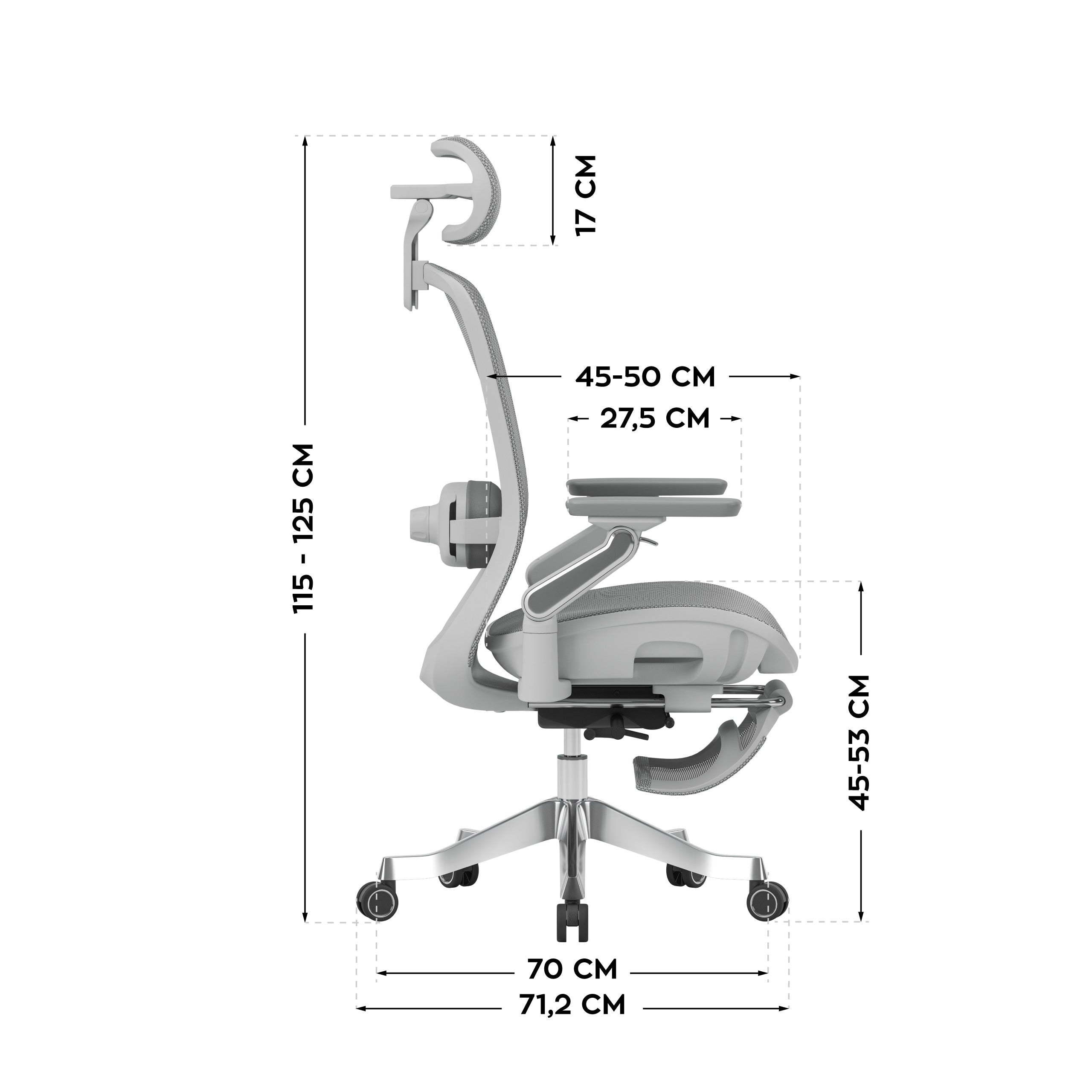 Ergonomické křeslo s masáží Mark Adler Leadpro 8.7 Grey