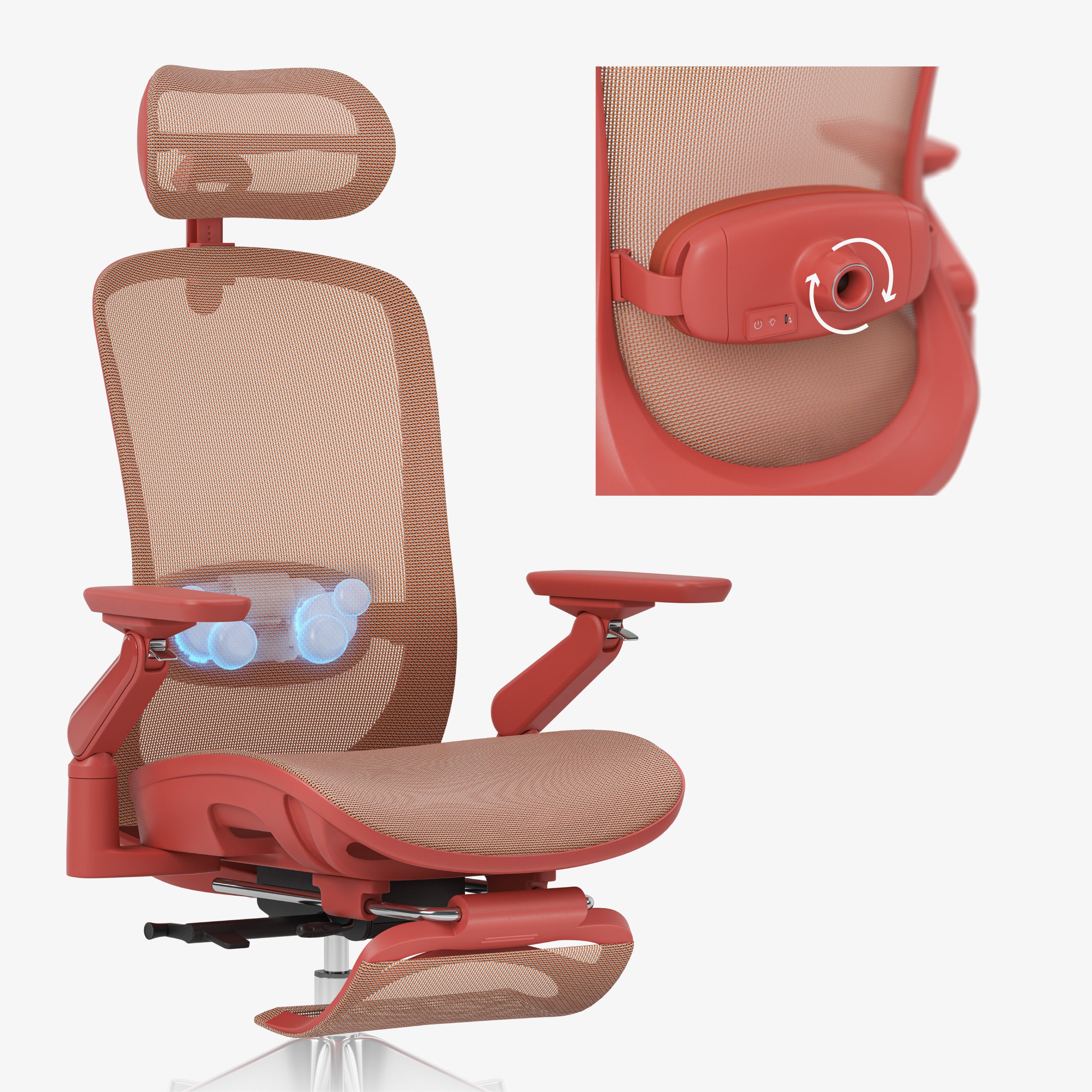Ergonomické masážní křeslo Mark Adler Leadpro 8.7 Red