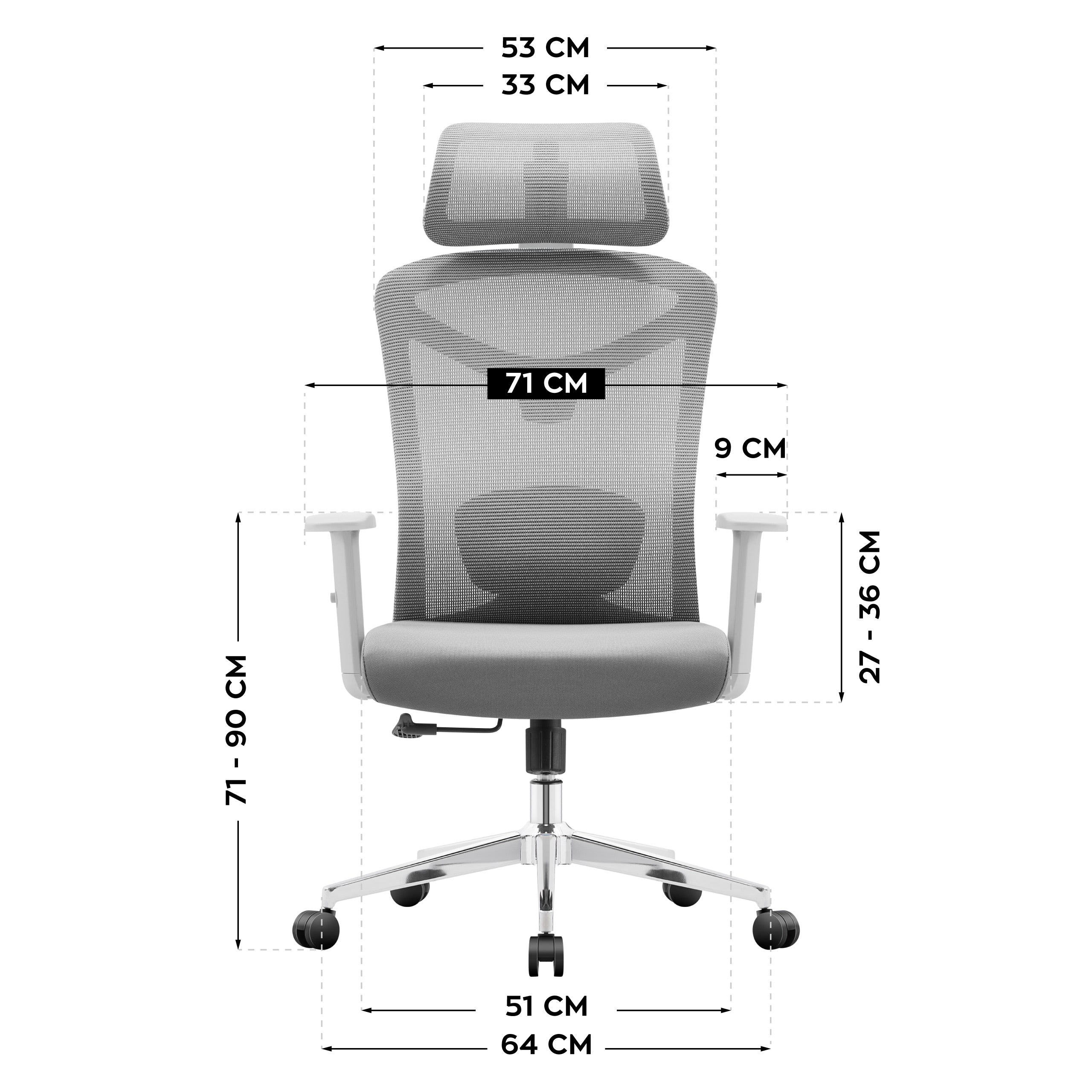 Ergonomické kancelářské křeslo Mark Adler Manager 2.6 Grey