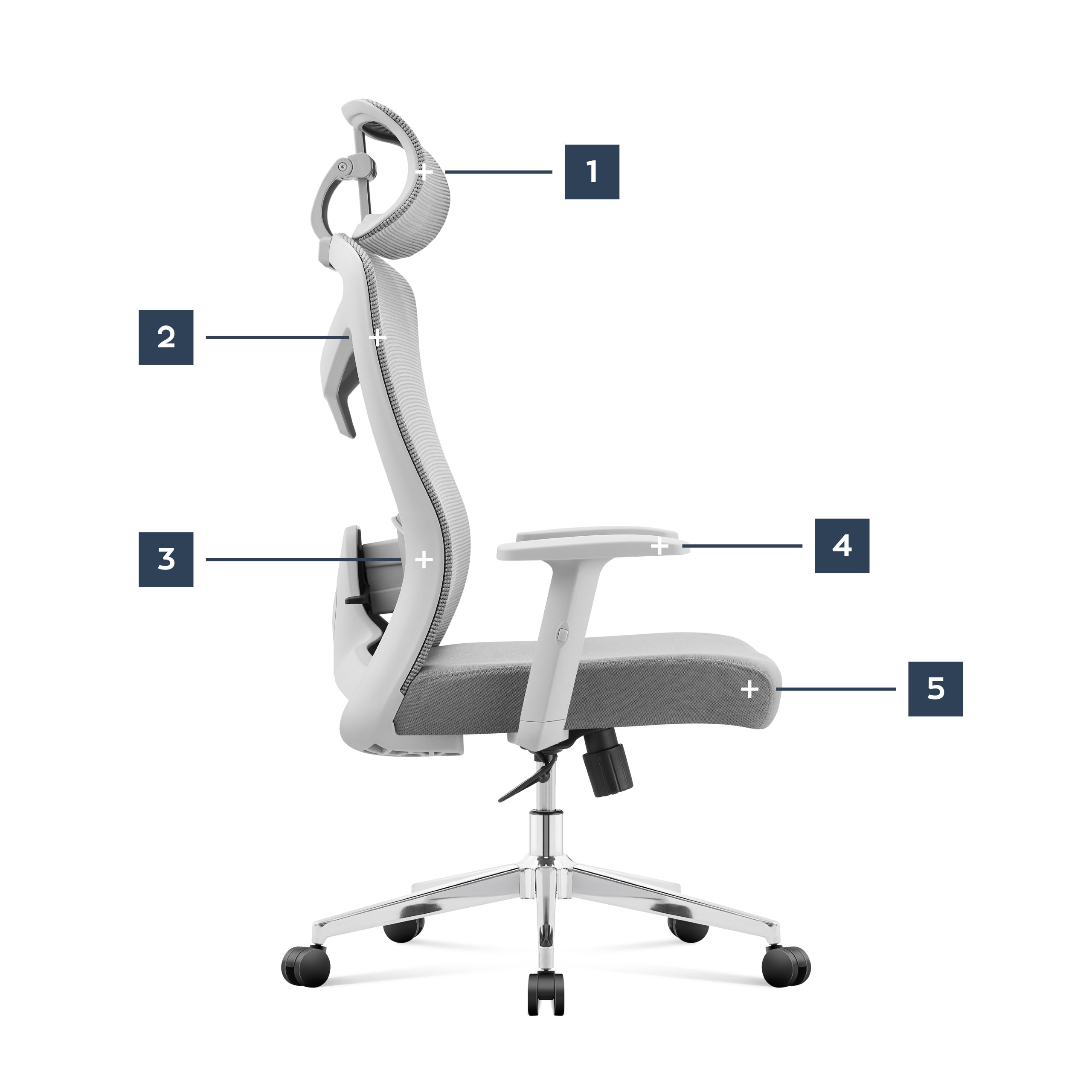 Ergonomické kancelářské křeslo Mark Adler Manager 2.6 Grey
