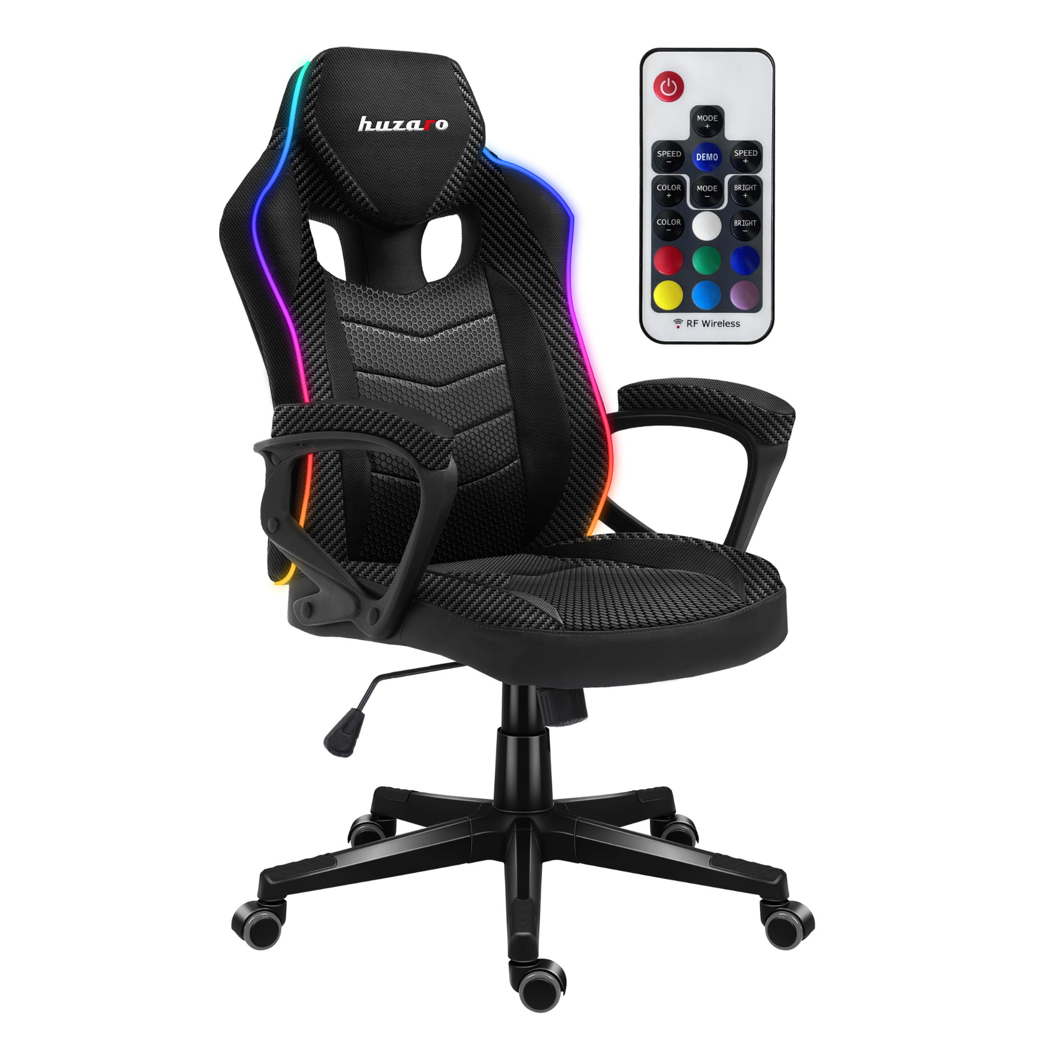 Herní židle Huzaro Force 2.5 RGB s karbonovou síťovinou 