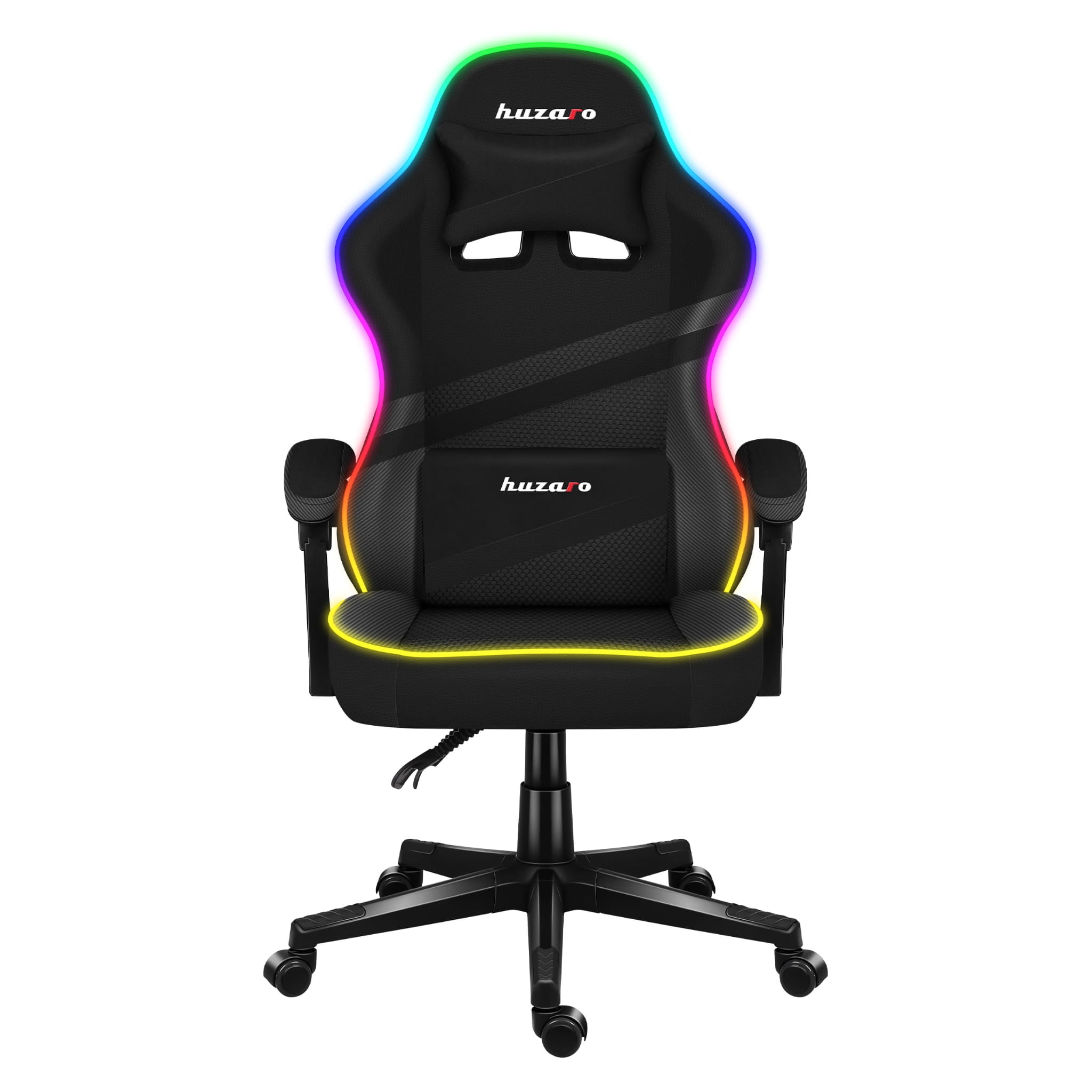 Herní židle Huzaro FORCE 4.4 RGB s černým síťovaným podsvícením 