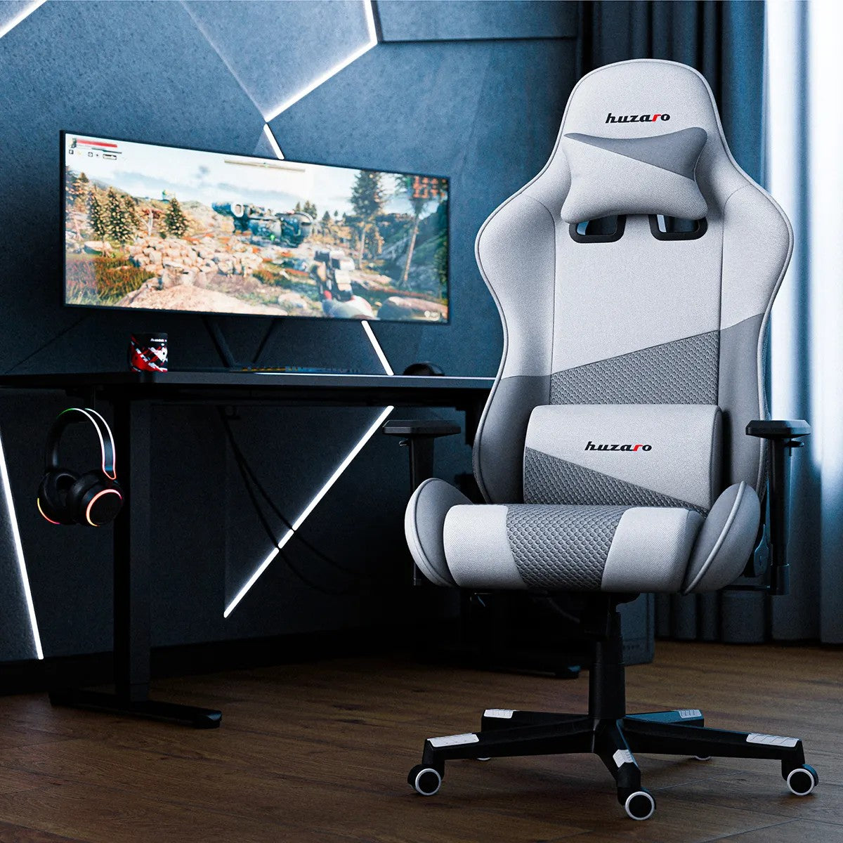 Herní židle HUZARO FORCE 6.2 White Mesh 