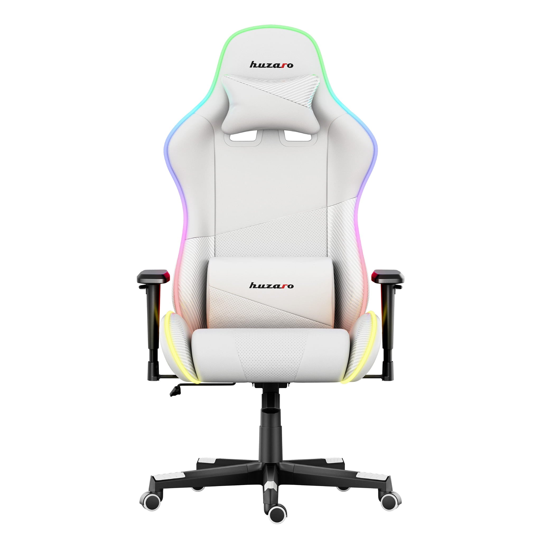 Herní židle HUZARO FORCE 6.2 s bílým RGB LED podsvícením 