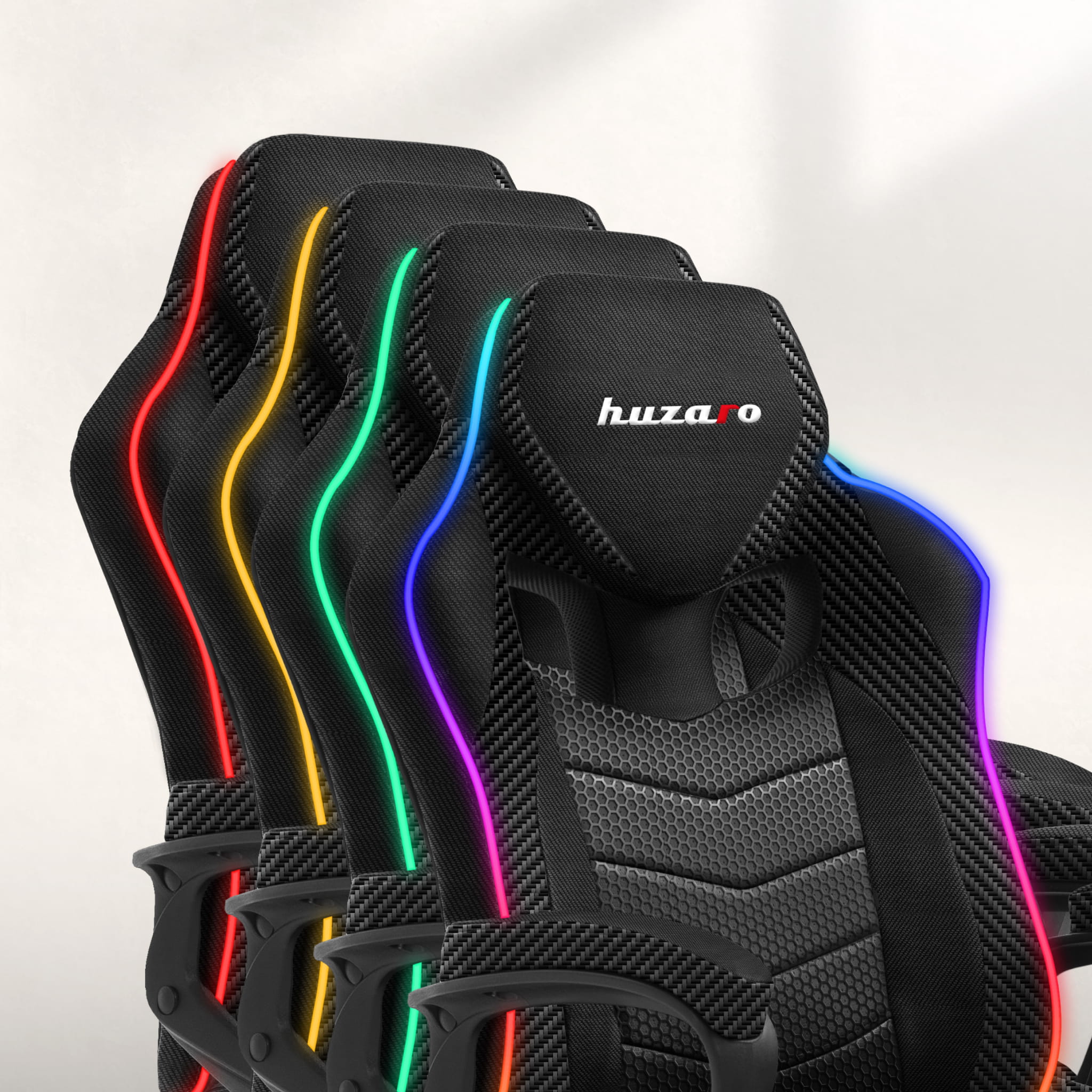 Herní židle Huzaro Force 2.5 RGB s karbonovou síťovinou 