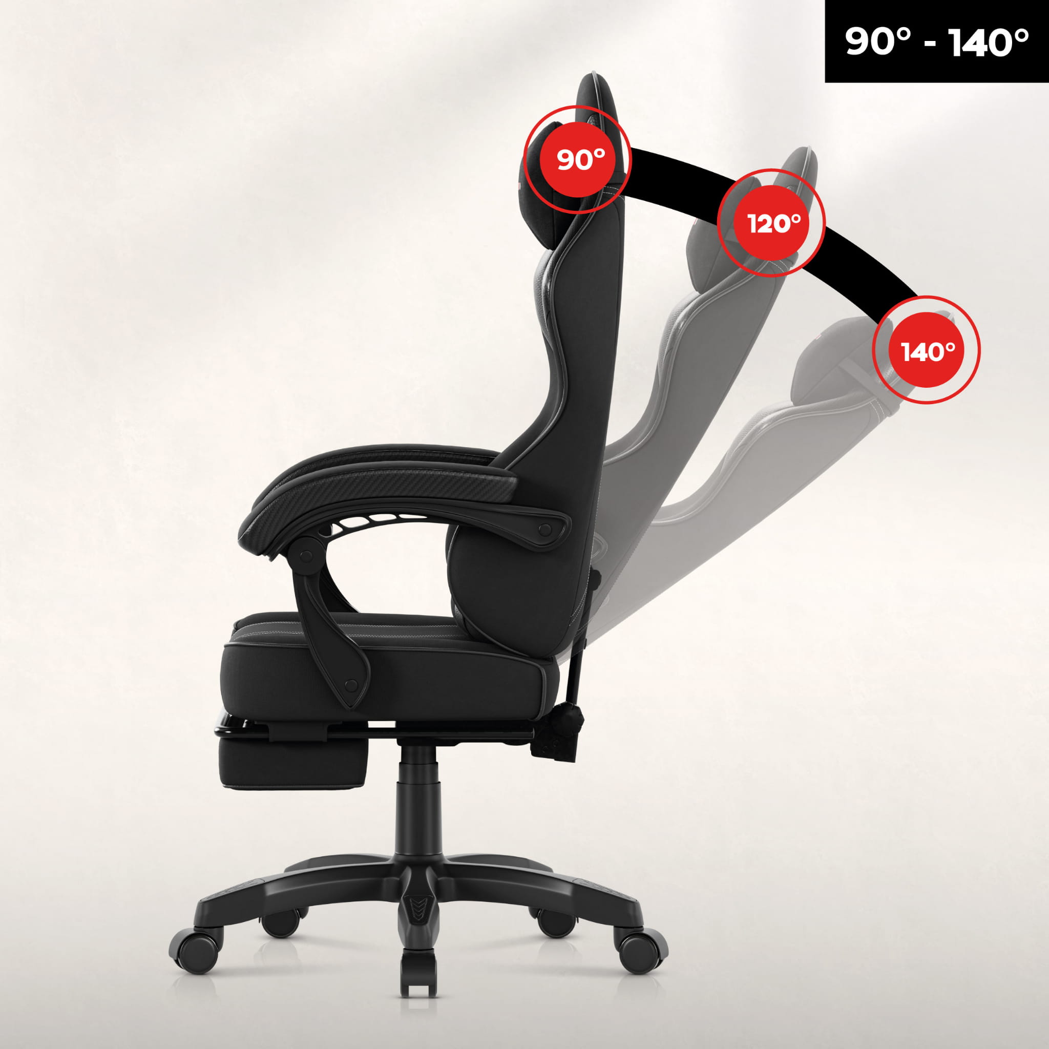 Herní židle Huzaro Force 3.7 Carbon Black 