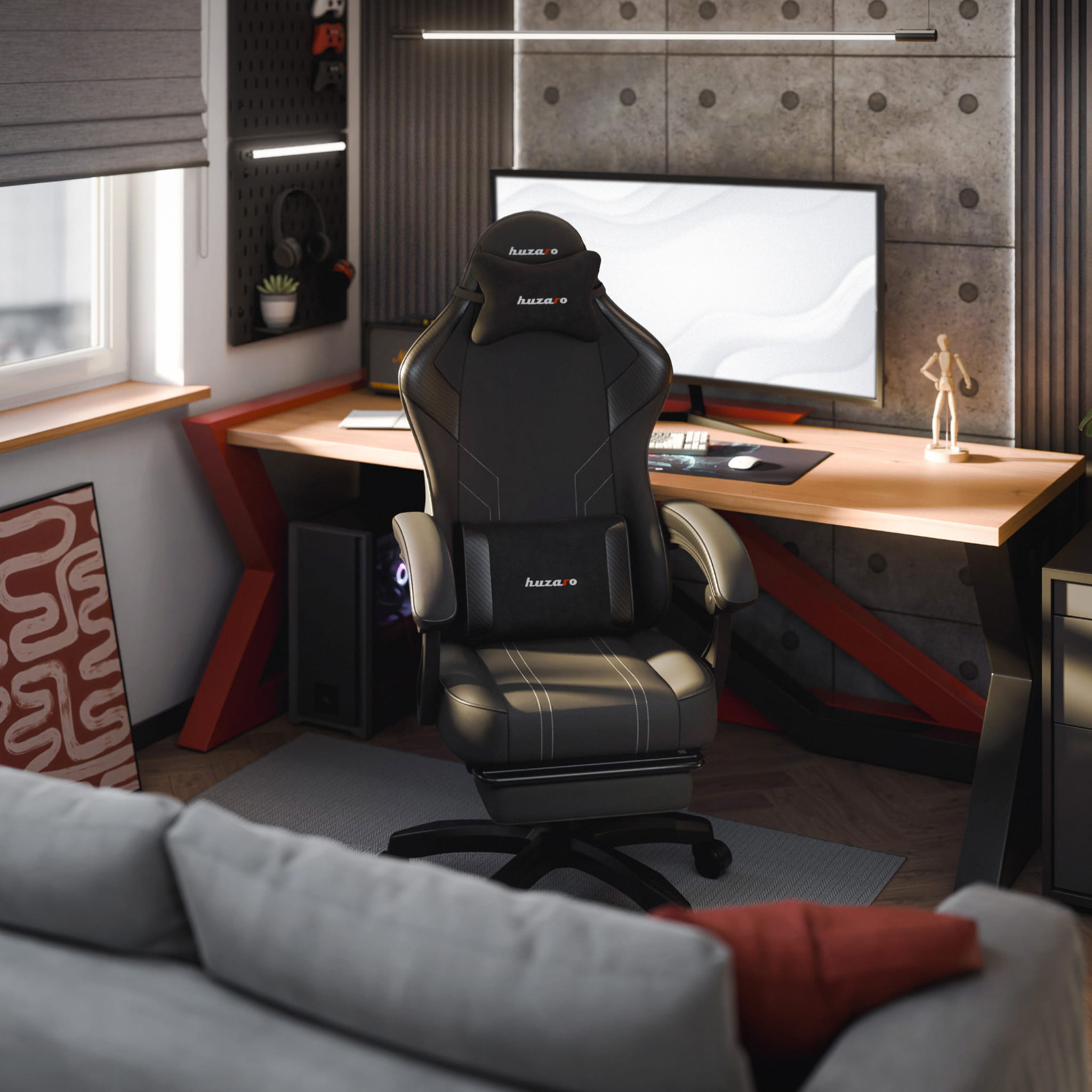 Herní židle Huzaro Force 3.7 Carbon Black 