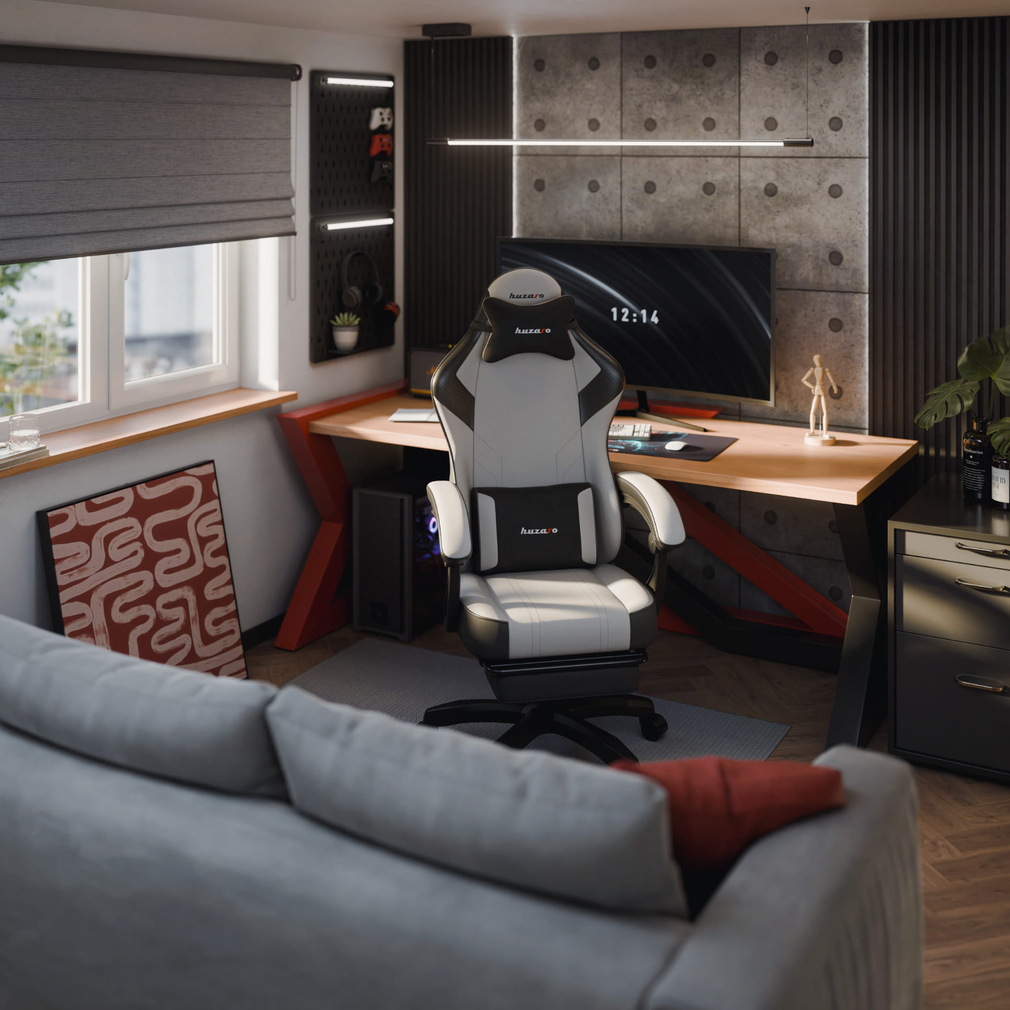 Herní židle Huzaro Force 3.7 šedá 