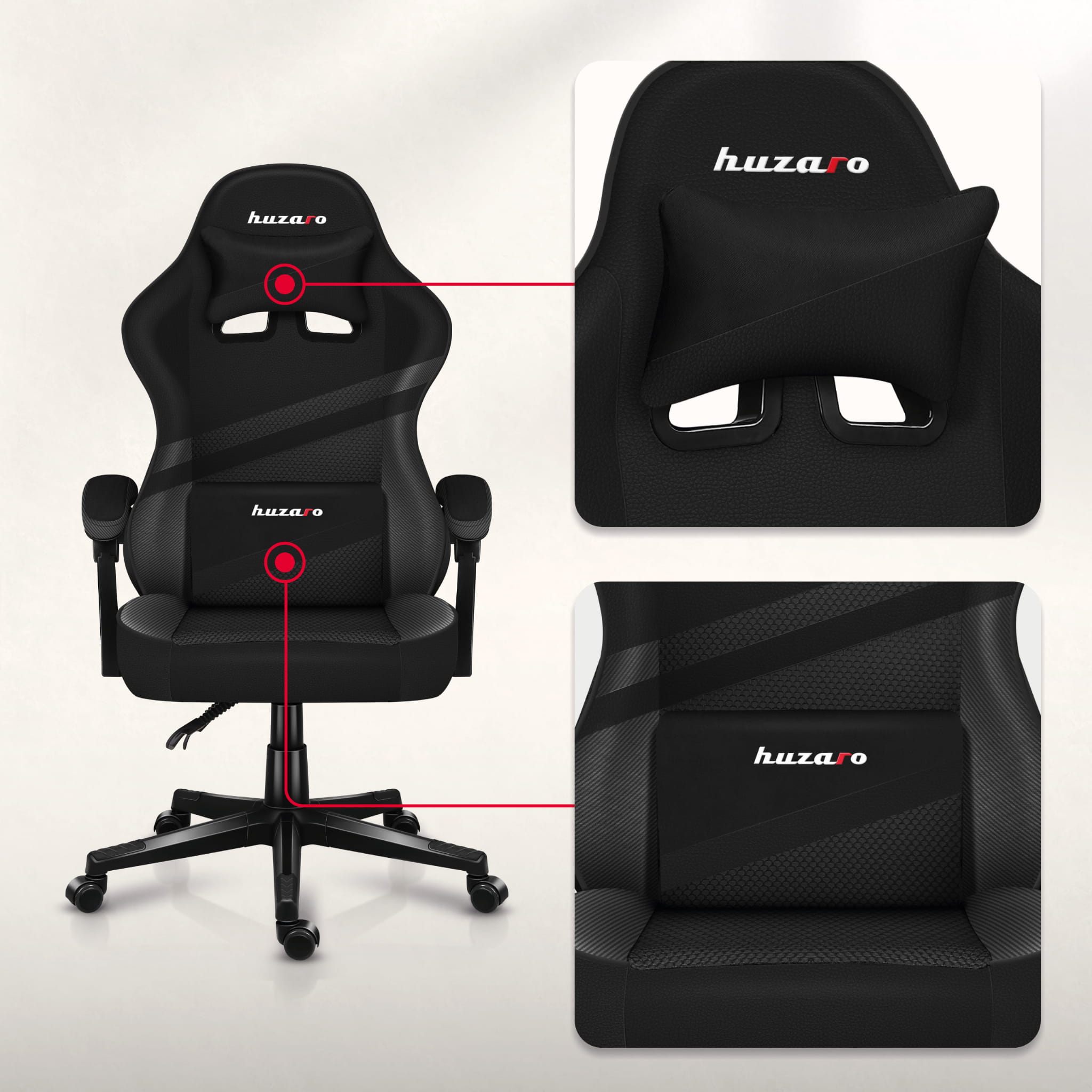 Herní židle HUZARO FORCE 4.4 Carbon 