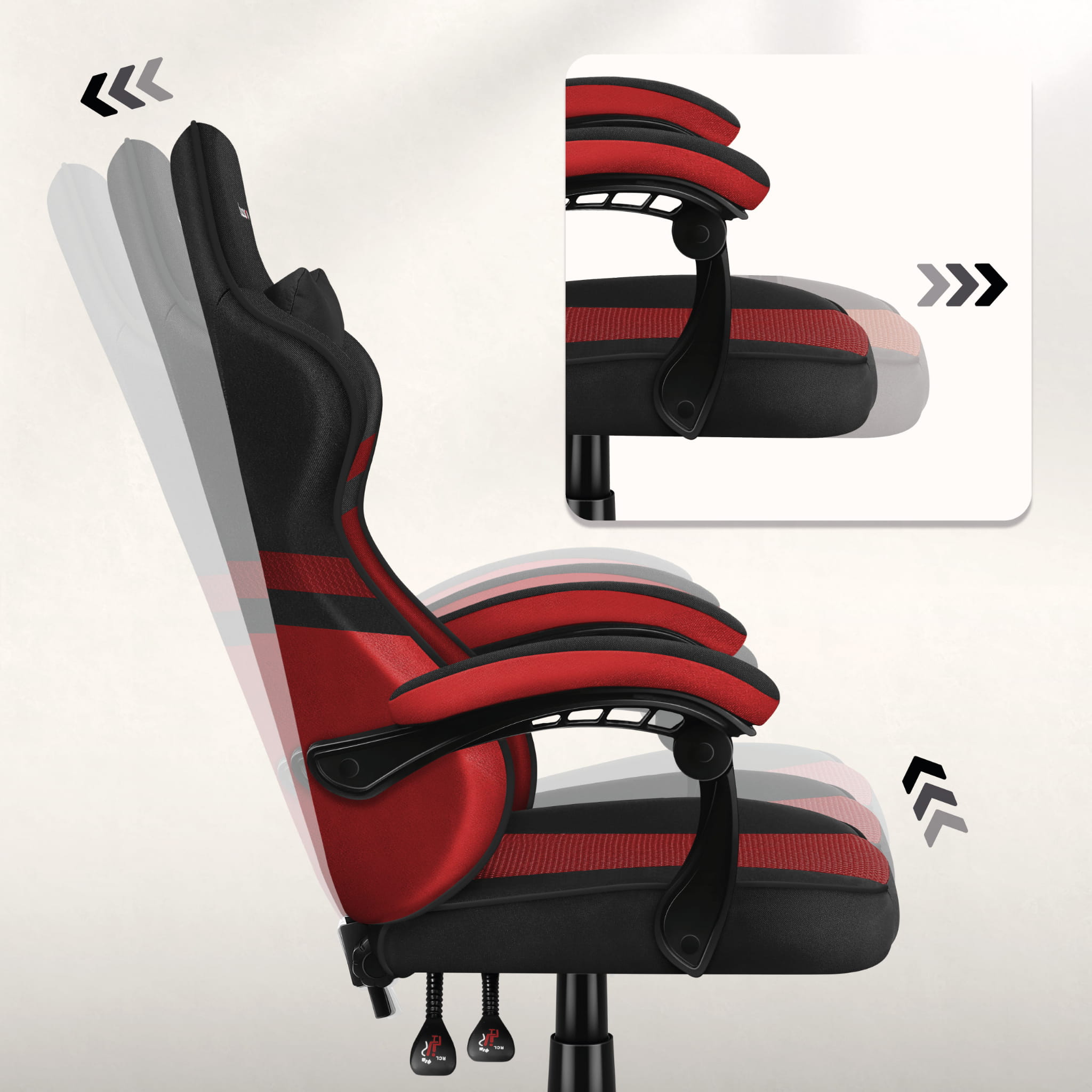 Herní židle HUZARO FORCE 4.4 Red Mesh 