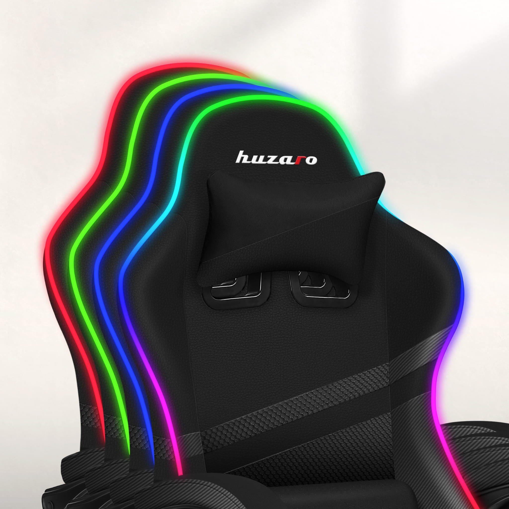 Herní židle Huzaro FORCE 4.4 RGB s černým síťovaným podsvícením 
