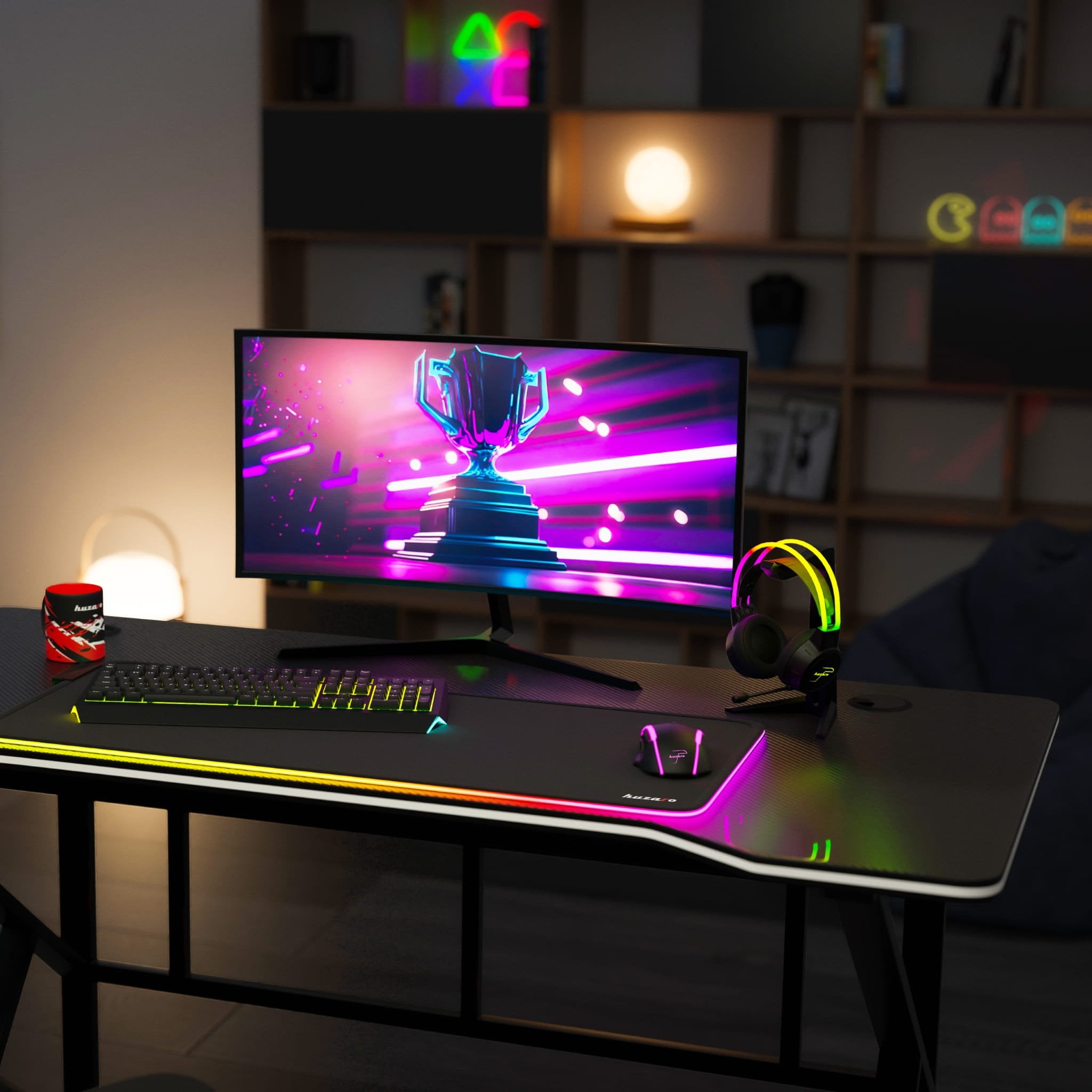 Herní stůl Huzaro Hero 1.6 černý 120 cm 