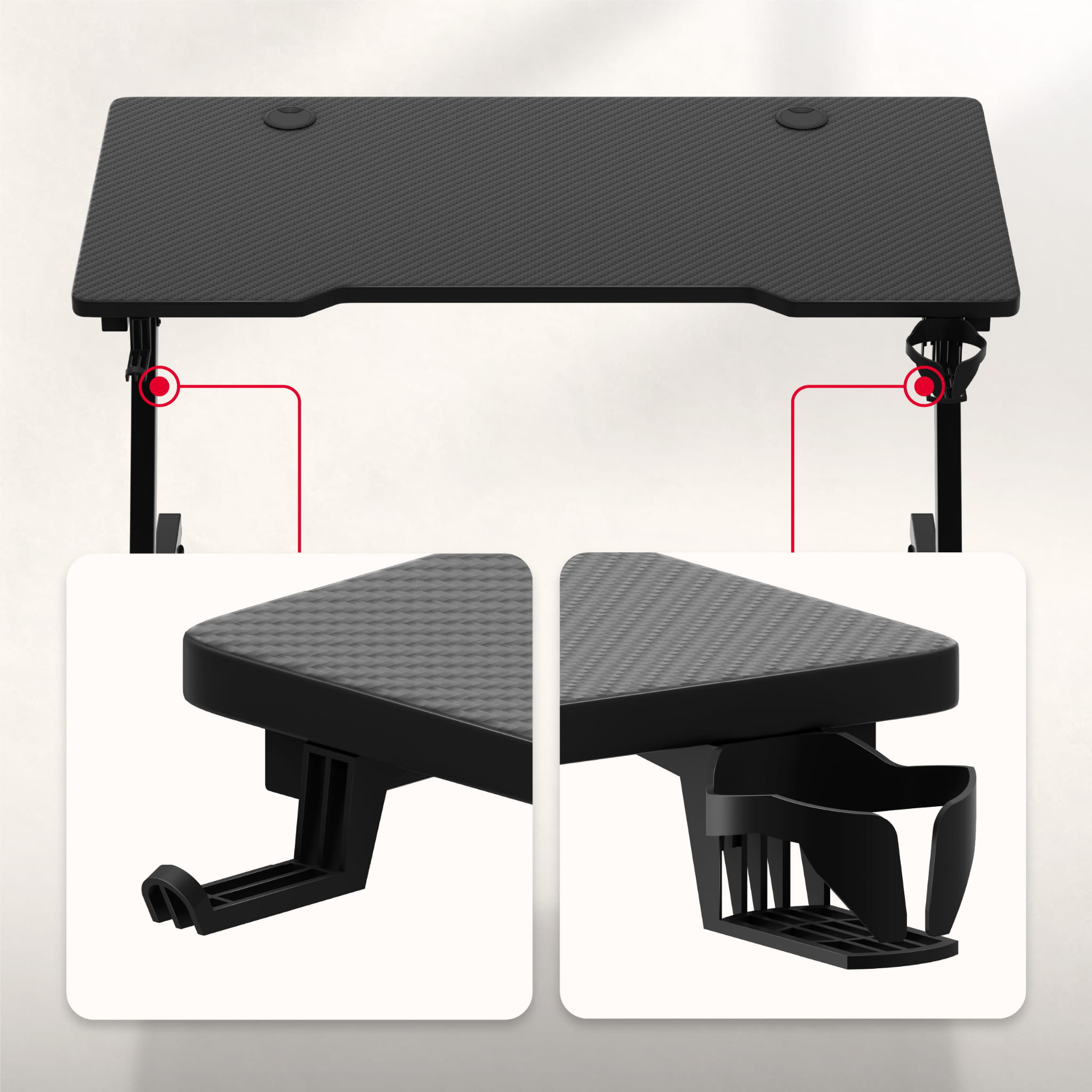 Herní stůl Huzaro Hero 2.5 černý 120 cm 