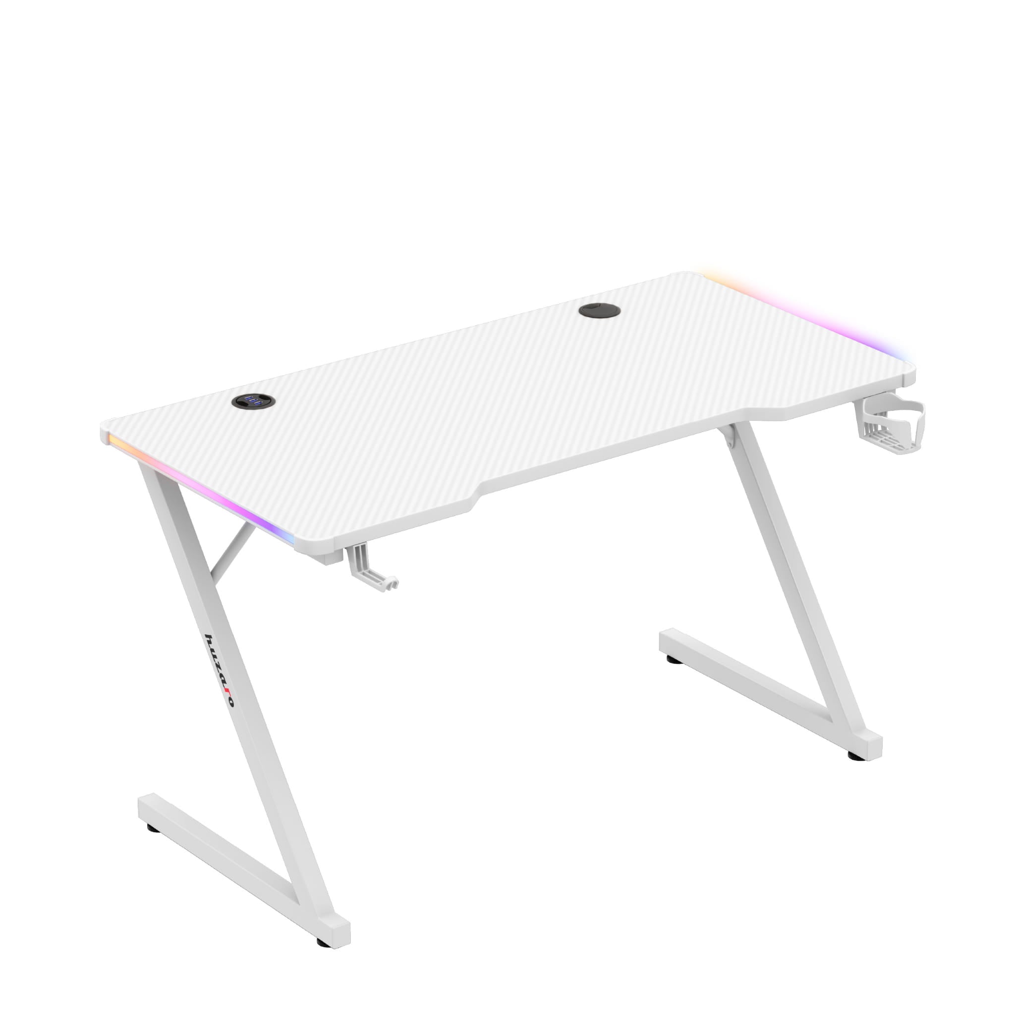 Herní stůl Huzaro Hero 2.5 RGB WHITE 120 cm 