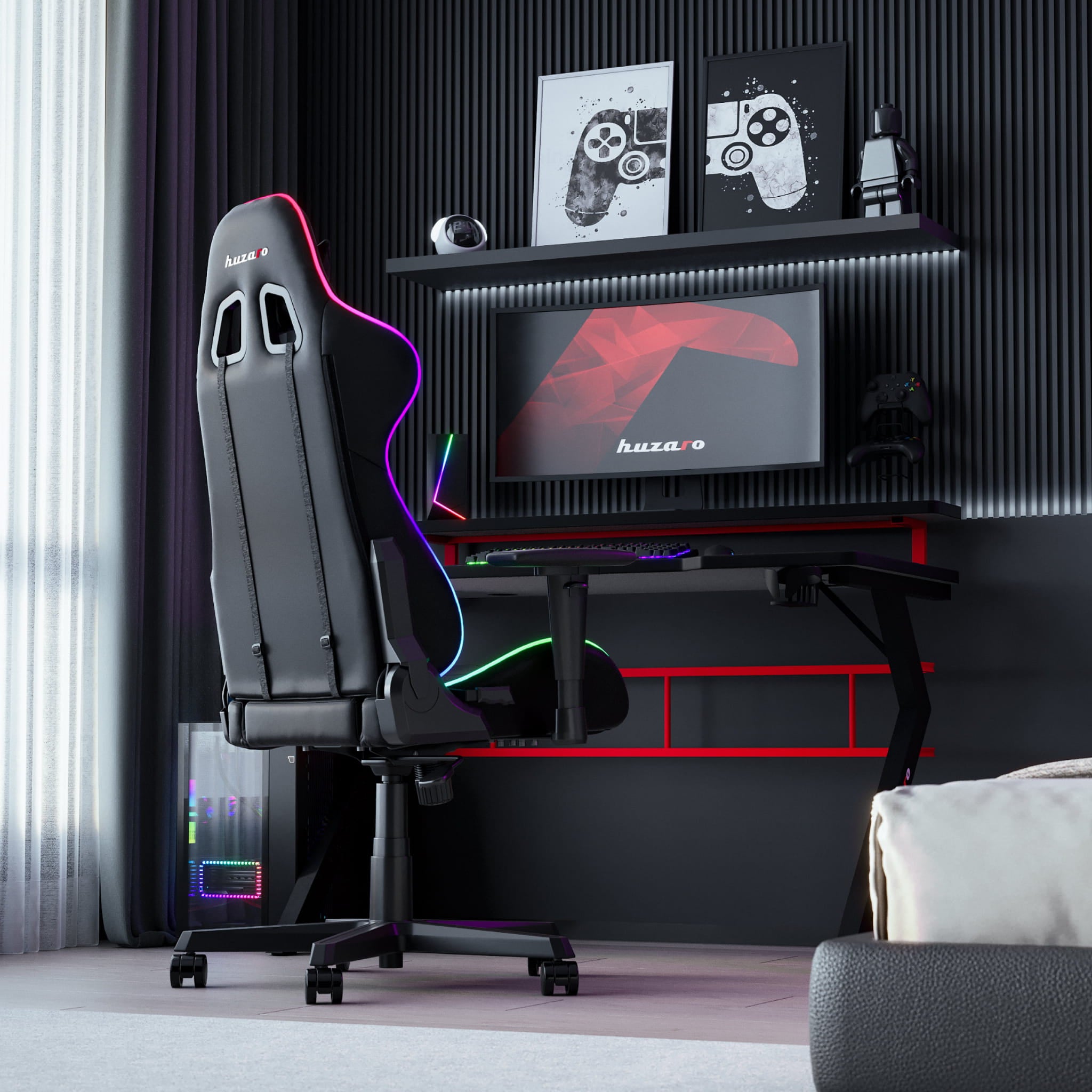 Herní stůl Huzaro Hero 5.0 Red 120 cm 