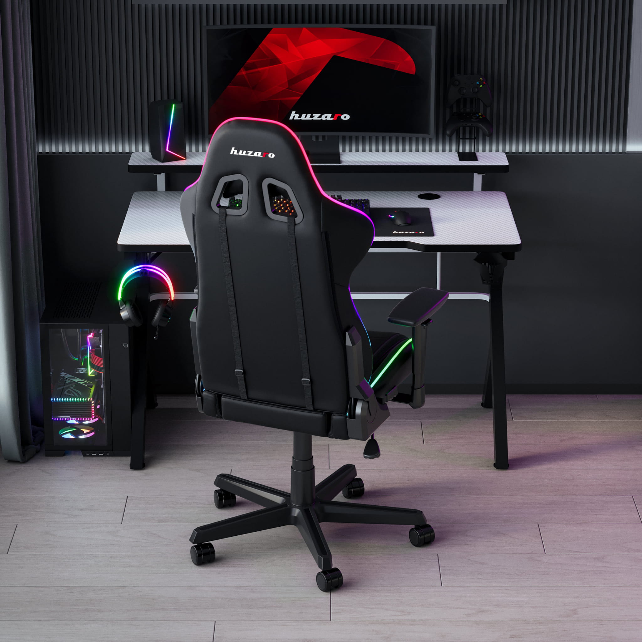 Herní stůl Huzaro Hero 5.0 bílý 120 cm 