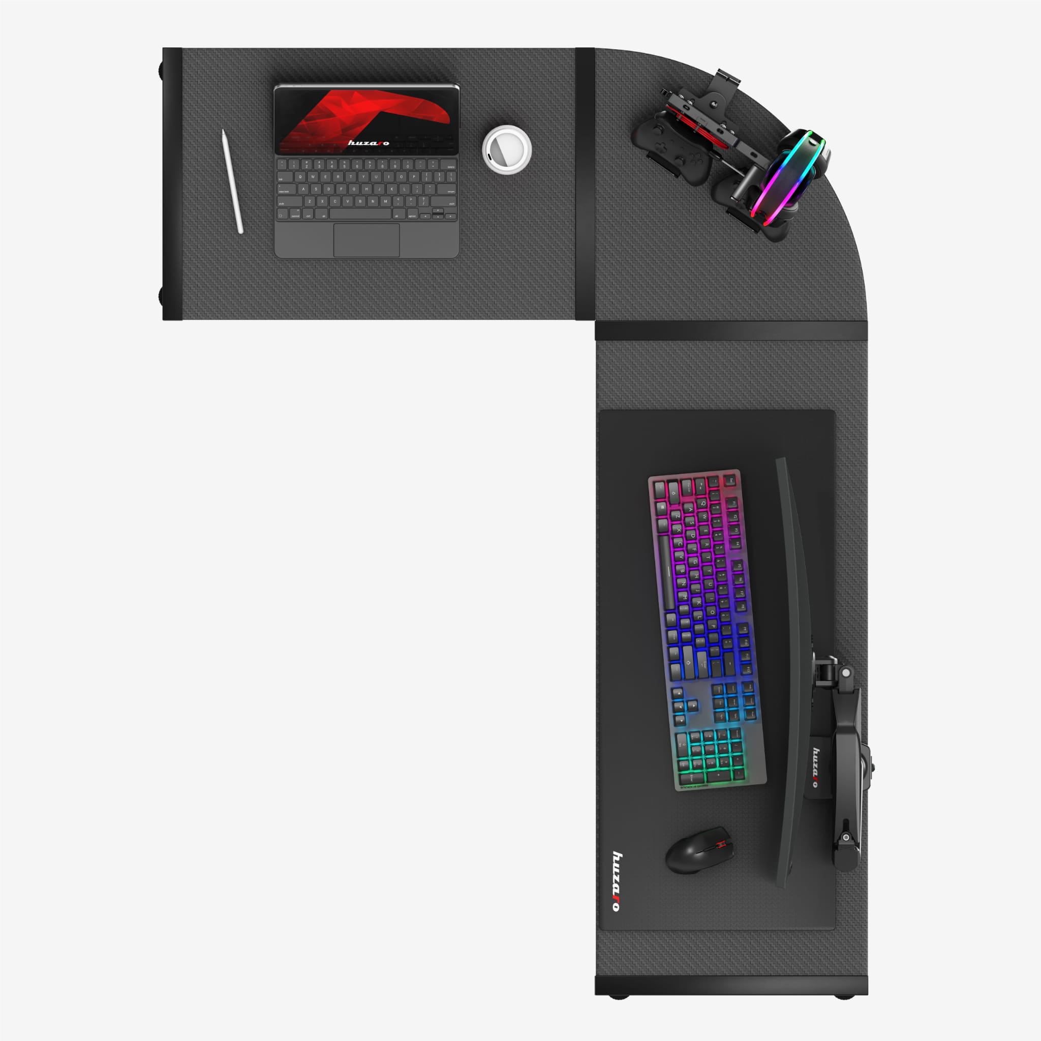 Herní stůl Huzaro Hero 6.0 černý 147 cm 