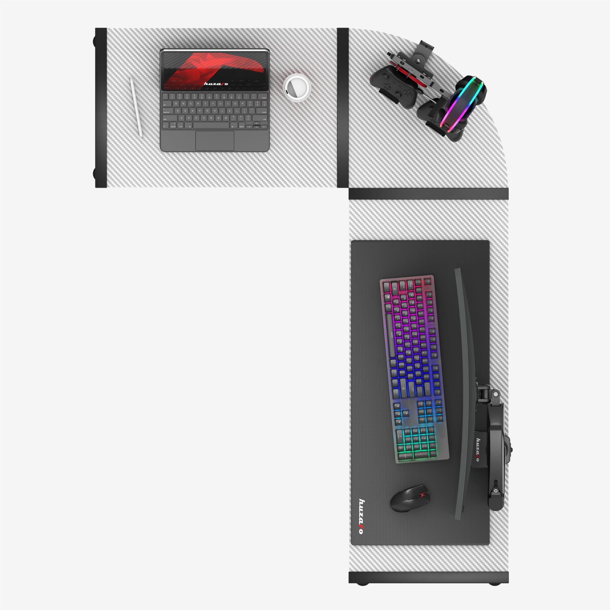 Herní stůl Huzaro Hero 6.0 bílý 147 cm 