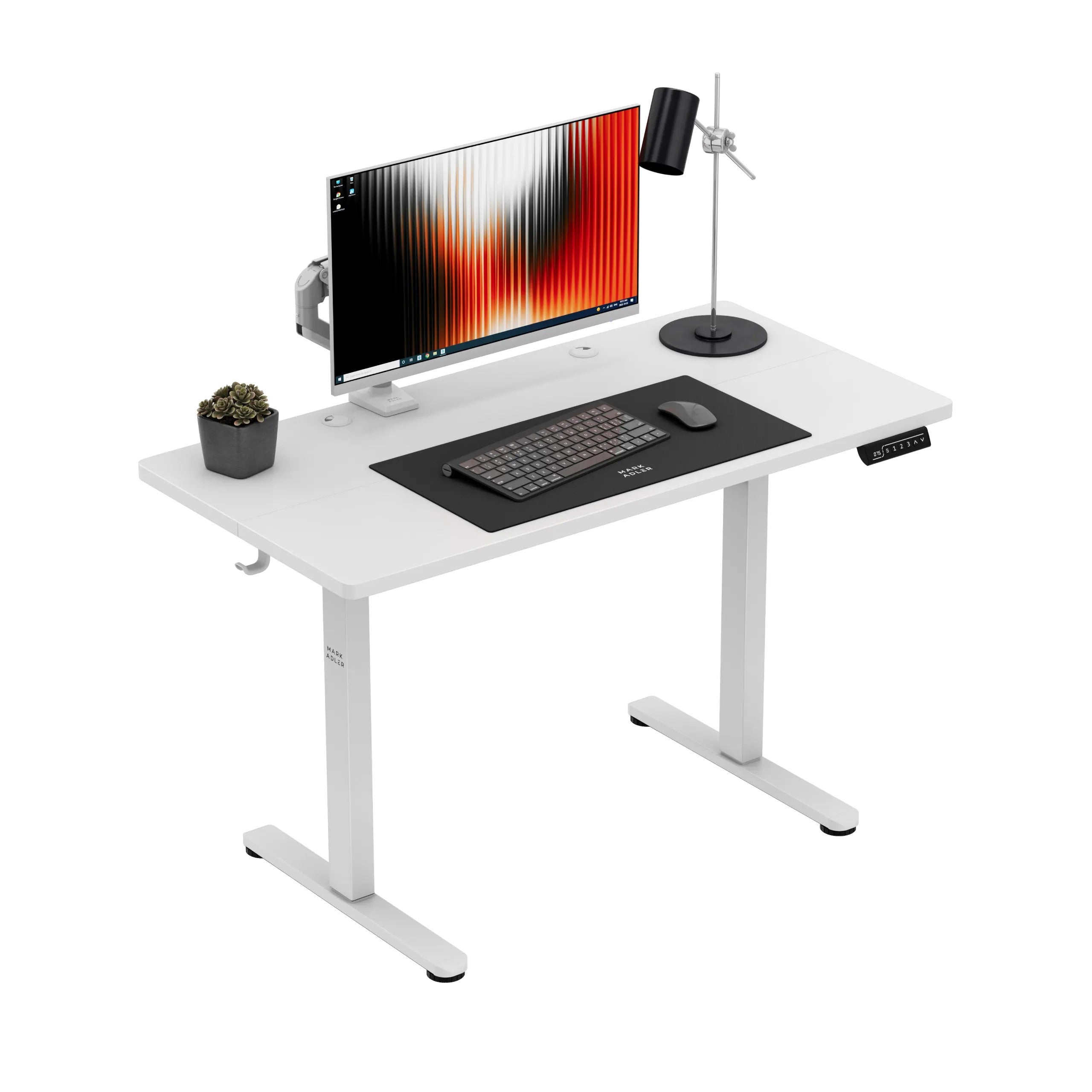 Mark Adler Leader 6.9 bílý elektricky nastavitelný stůl 120 cm 