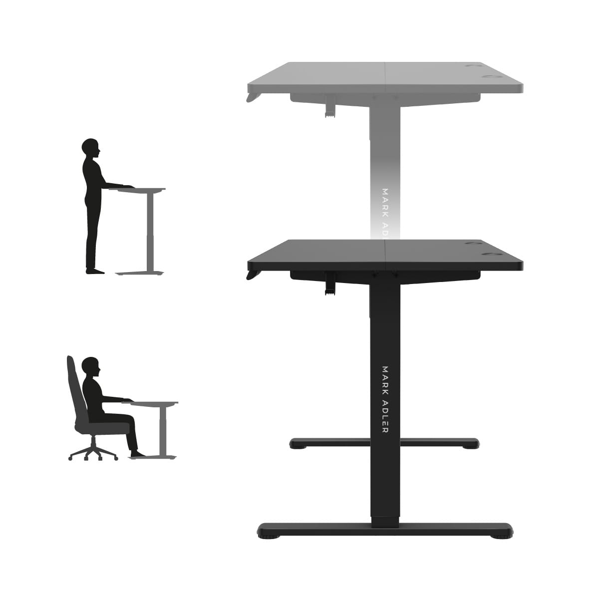 Elektrický stůl Mark Adler Leader 7.4, černý, 140 cm 