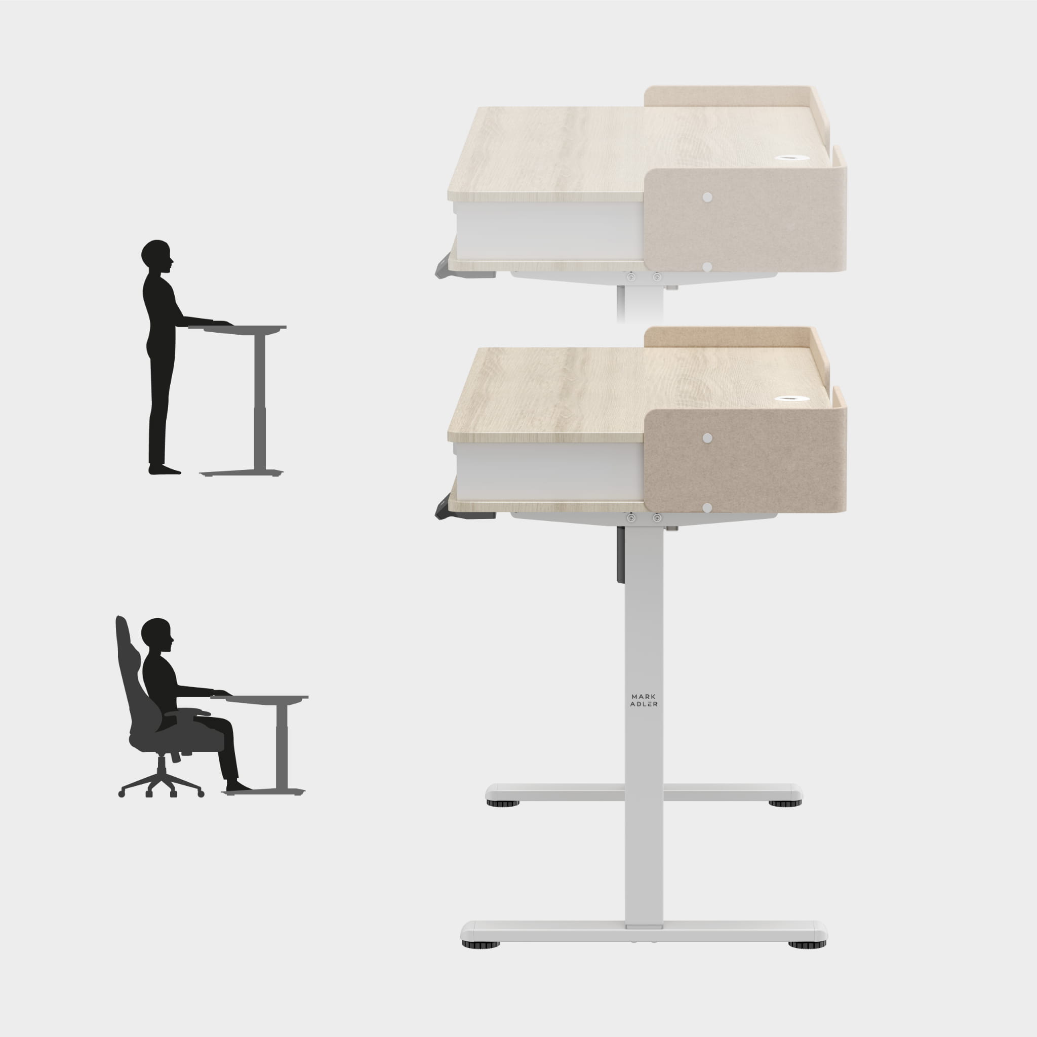 Mark Adler Leader 8.0 elektrický stůl bílý 120 cm 