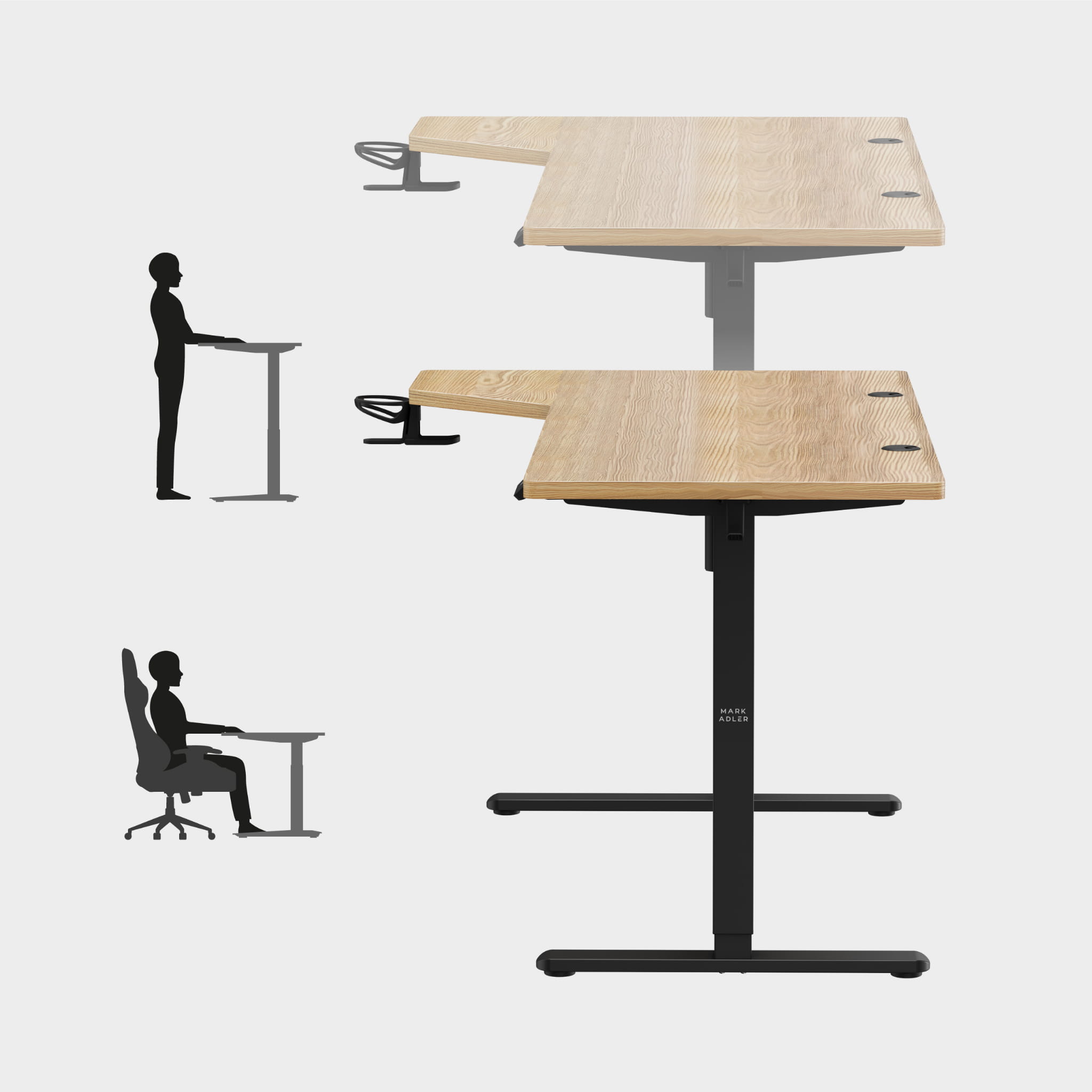 Mark Adler Leader 9.1 Černý elektrický stůl 145 cm 
