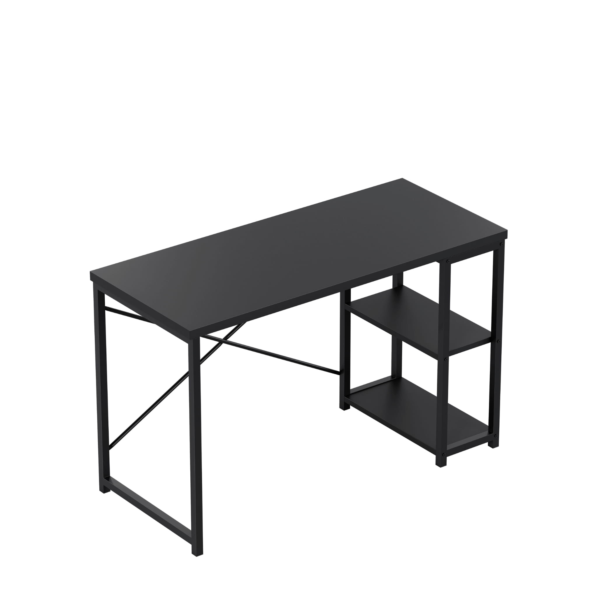 Psací stůl Mark Adler Leader 2.0 černý 120 cm s policemi 