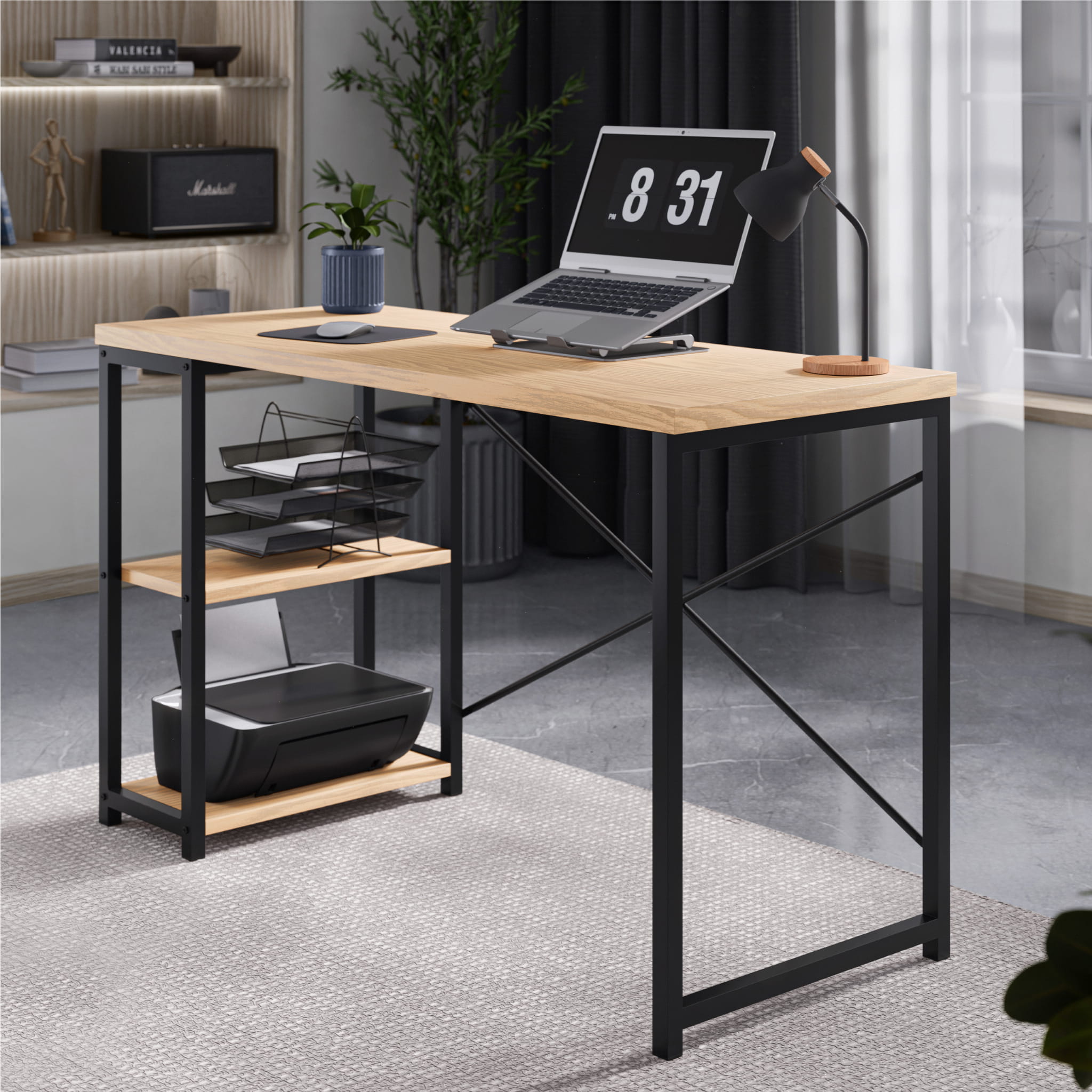 Psací stůl Mark Adler Leader 2.0 Craft 120 cm s policemi 