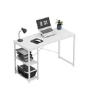 Psací stůl Mark Adler Leader 2.0 bílý 120 cm s policemi 