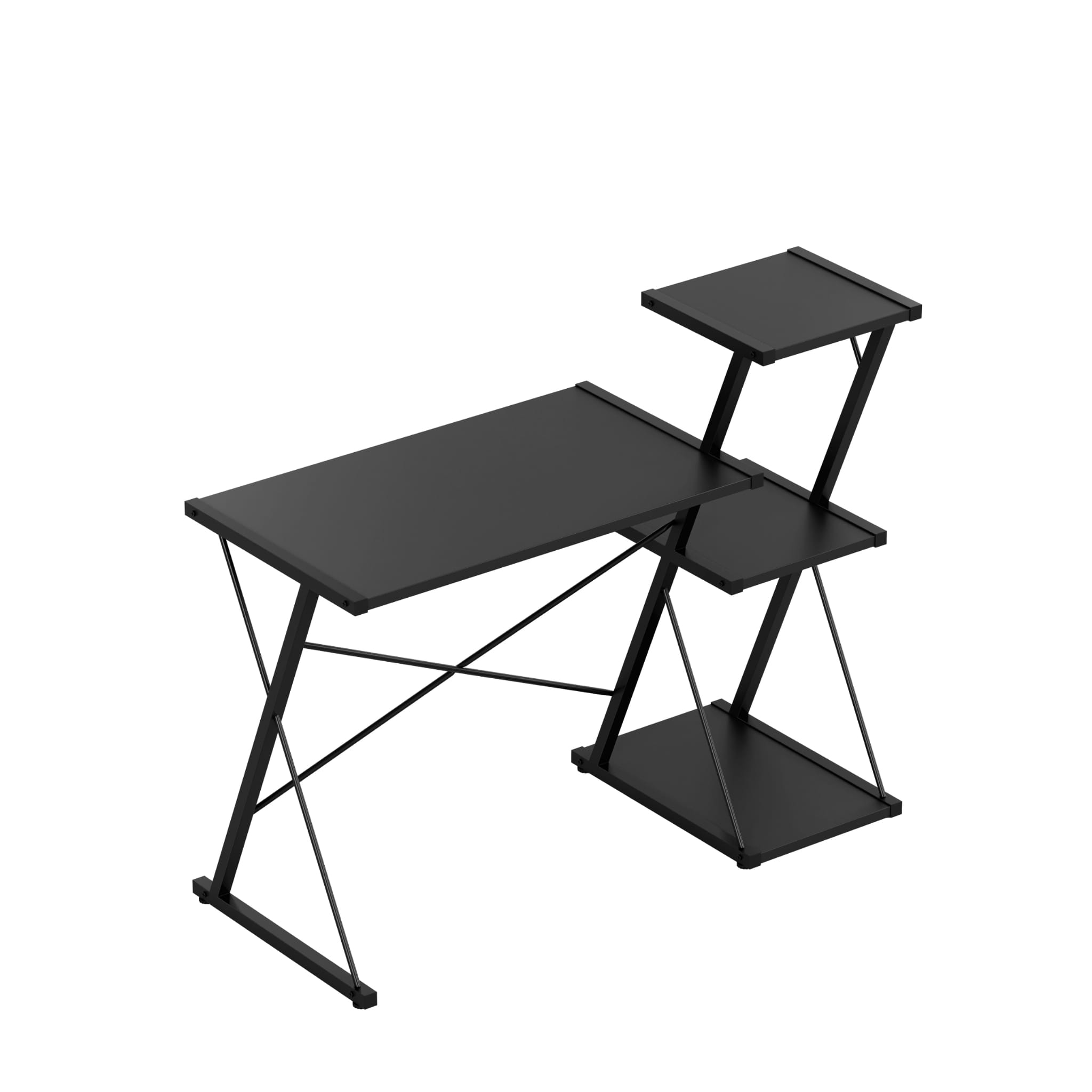 Psací stůl Mark Adler Leader 3.5 černý 116 cm s policemi 