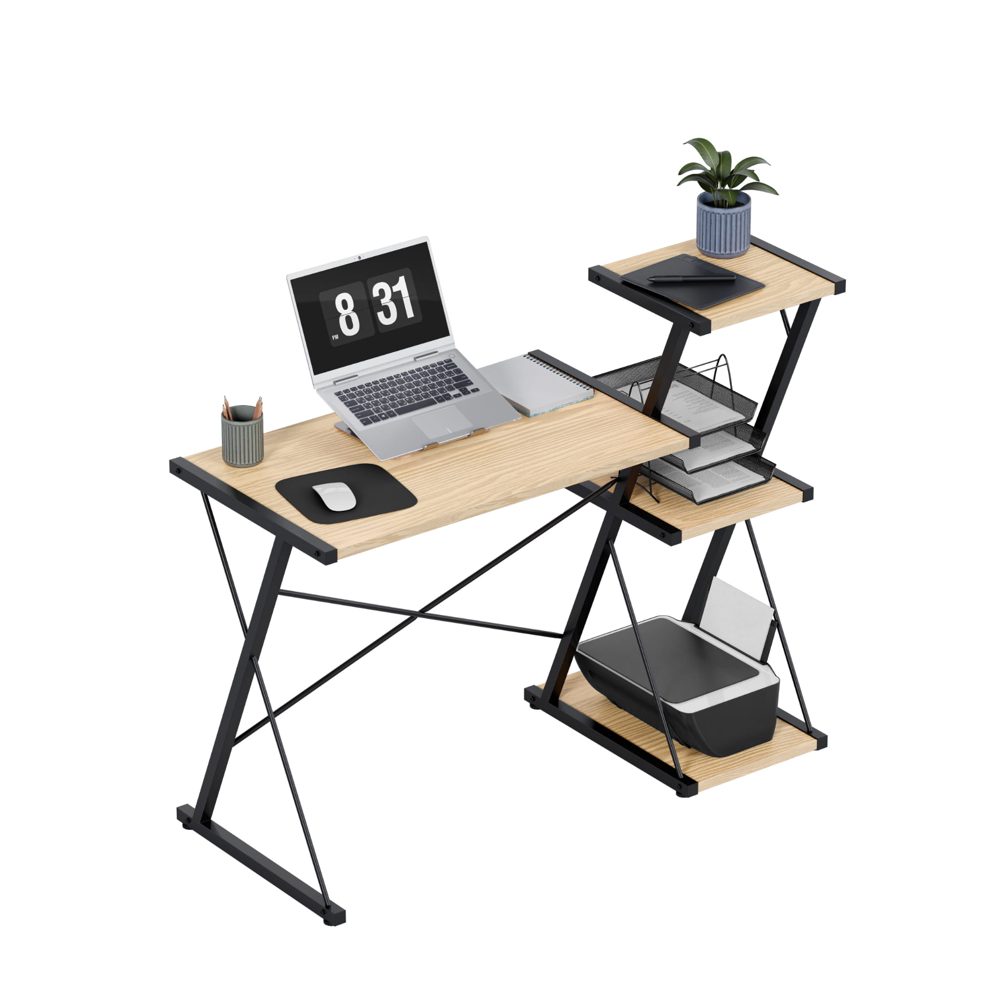 Psací stůl Mark Adler Leader 3.5 Craft 116 cm s policemi 