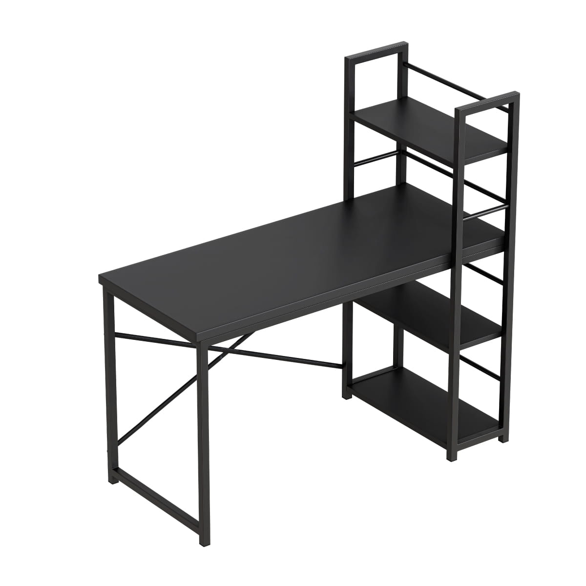 Mark Adler Leader 4.0 černý psací stůl 120 cm s policemi 