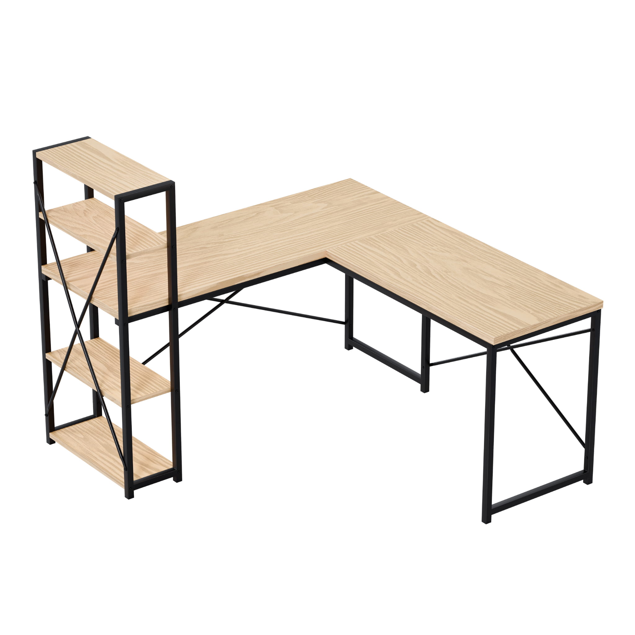 Rohový psací stůl Mark Adler Leader 5.9 s policemi 145 cm 