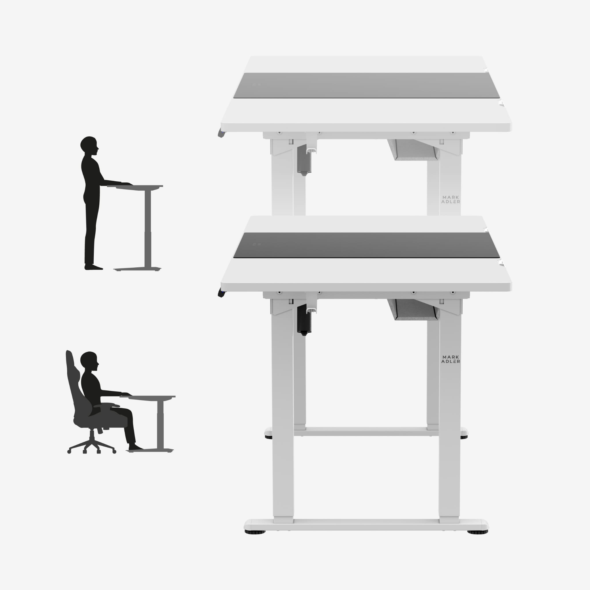 Mark Adler Leader 9.3 bílý elektrický stůl 160 cm 